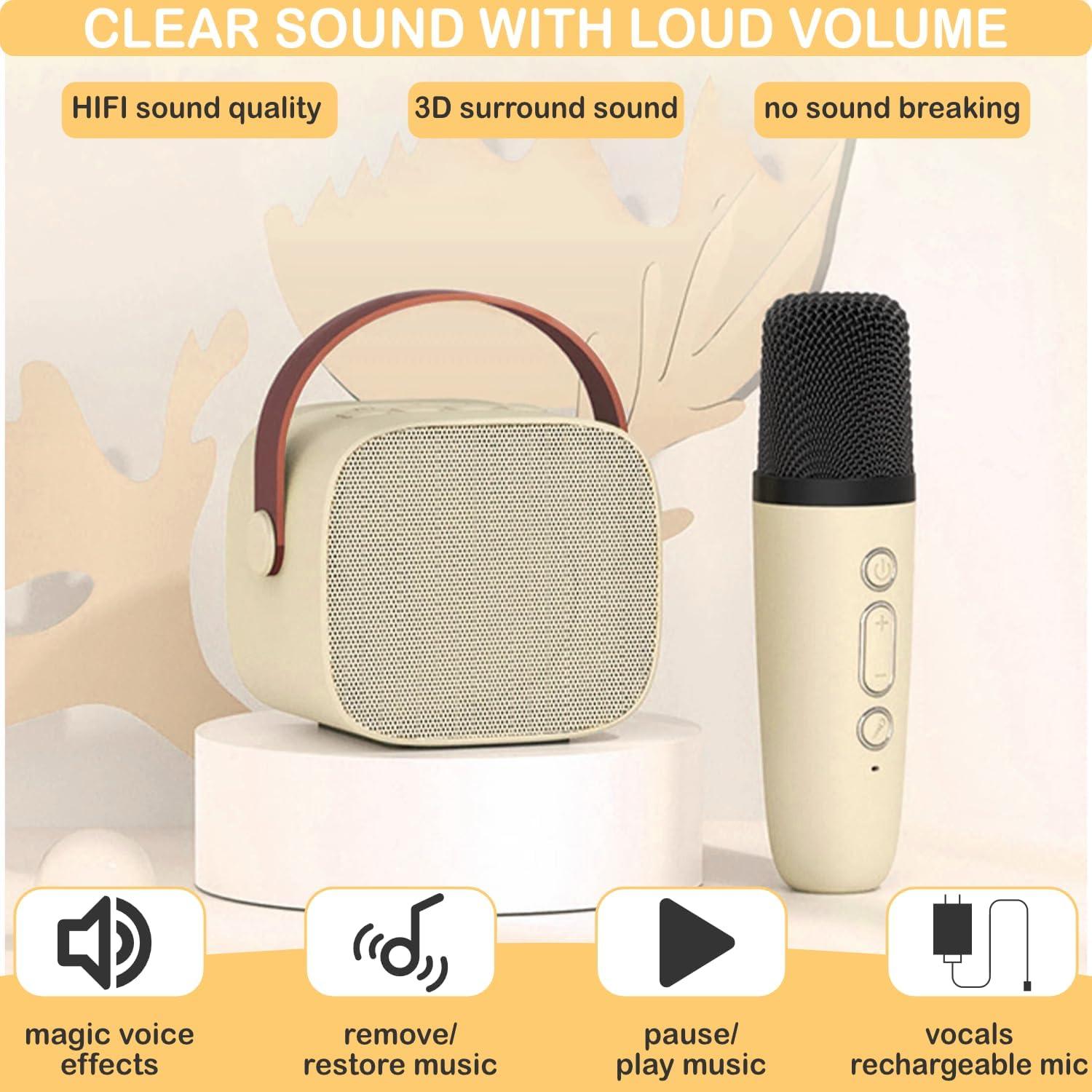 Mini Máquina de Karaoke Bluetooth Darkant con Micrófono Inalámbrico