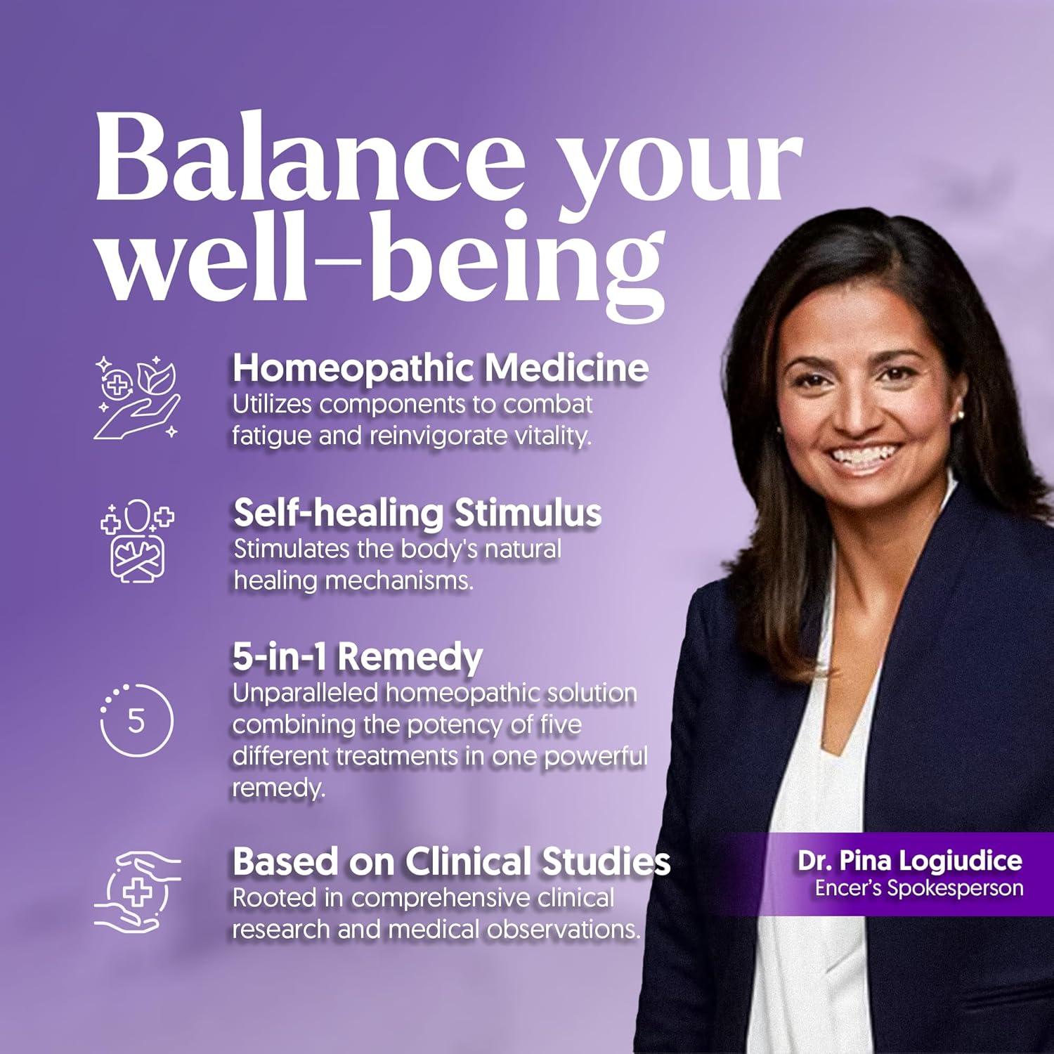 Suplemento Homeopático Encer 120 Tabletas Energía Natural