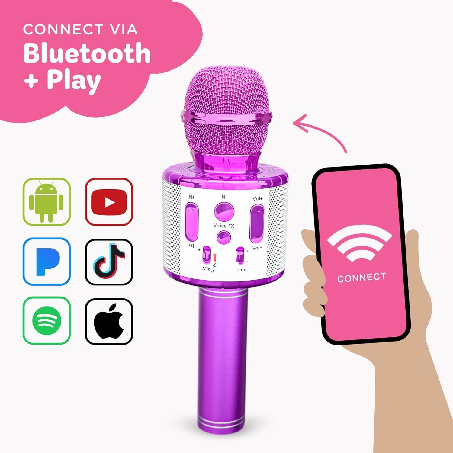 Micrófono de Karaoke Move2Play para Niños | Bluetooth y Efectos