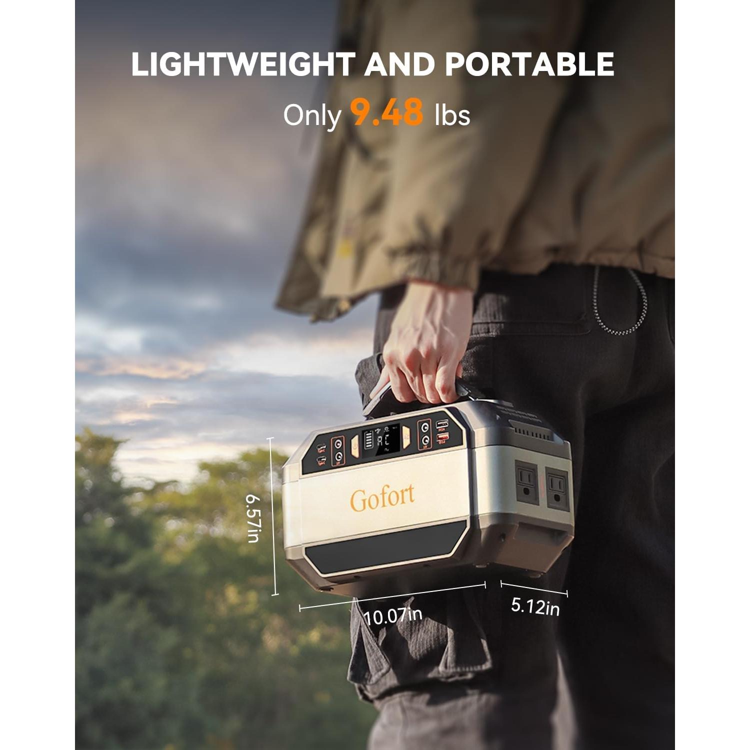 Estación de Energía Portátil GOFORT 330W 299Wh para Camping