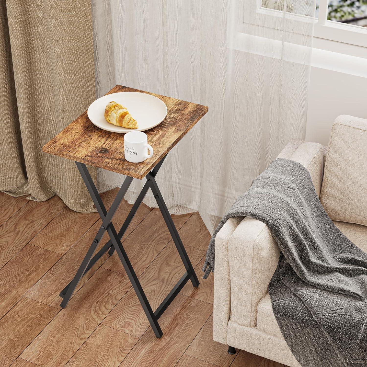 Mesa Plegable Acovy Marrón 40.96x30.99 cm, Juego de 2