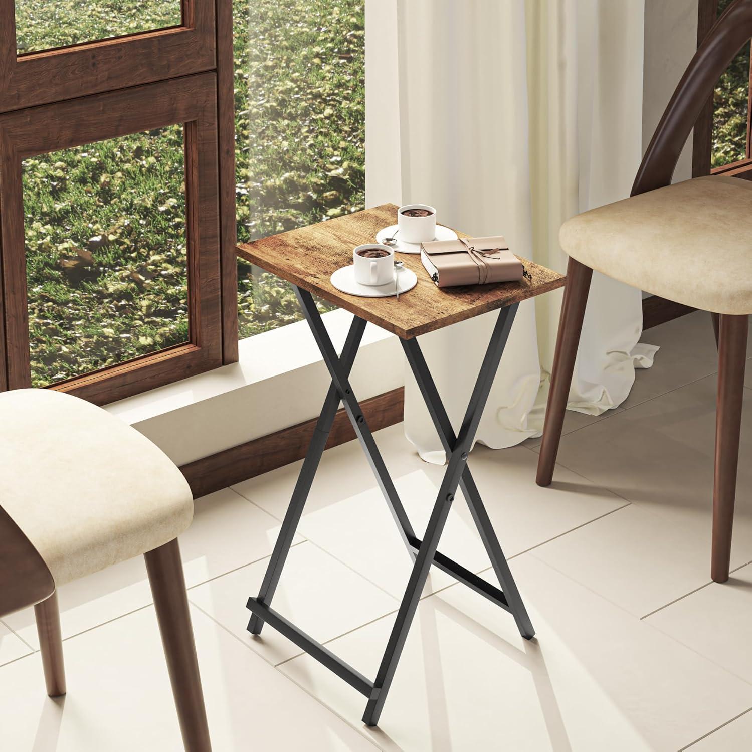 Mesa Plegable Acovy Marrón 40.96x30.99 cm, Juego de 2