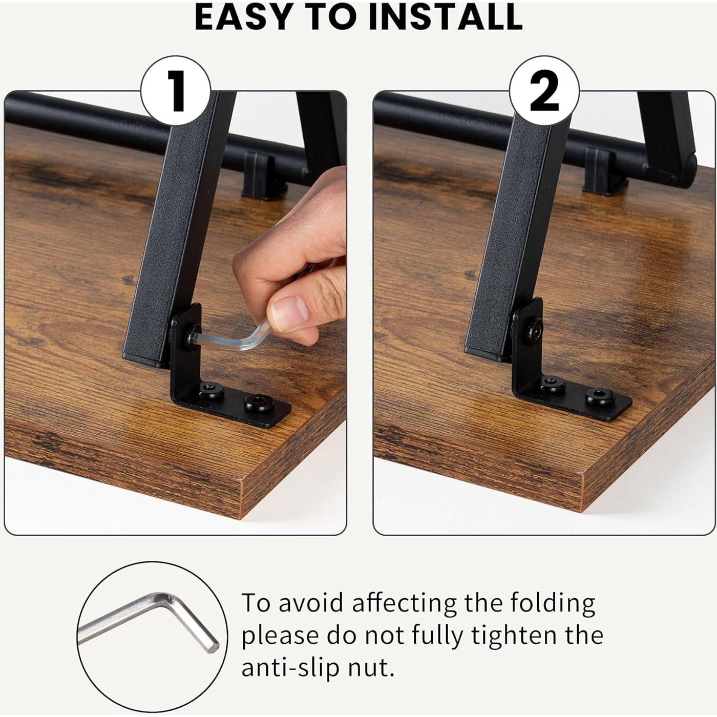 Mesa Plegable Acovy Marrón 40.96x30.99 cm, Juego de 2