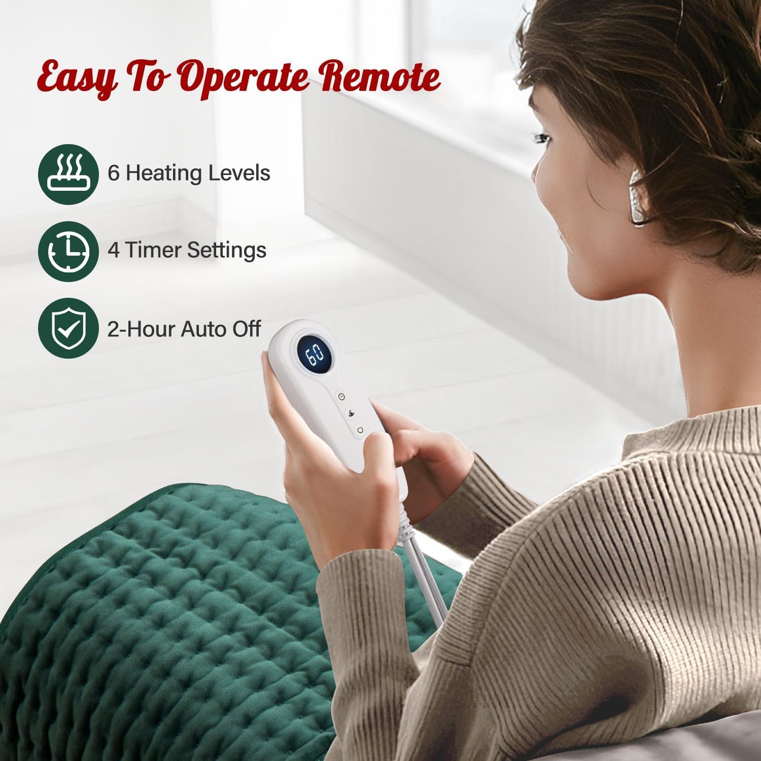 Almohadilla Calefactora LUWANDA 30x60 cm para Alivio del Dolor