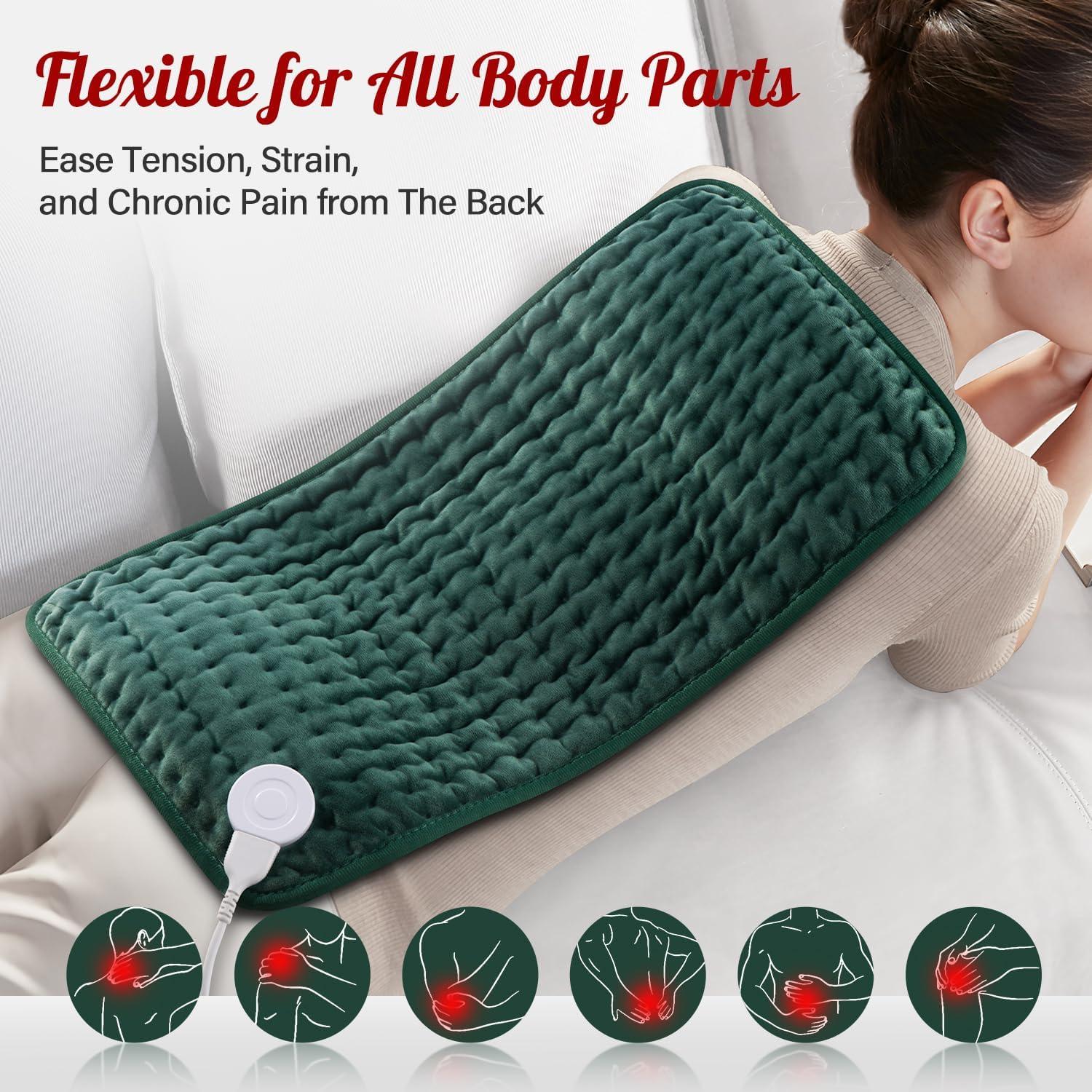 Almohadilla Calefactora LUWANDA 30x60 cm para Alivio del Dolor