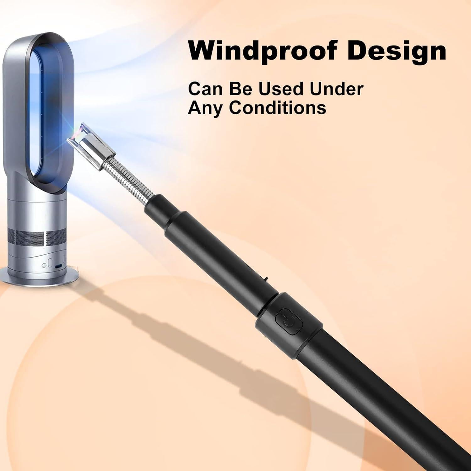 Encendedor Eléctrico Recargable Navpeak Cuello Largo 70cm Negro