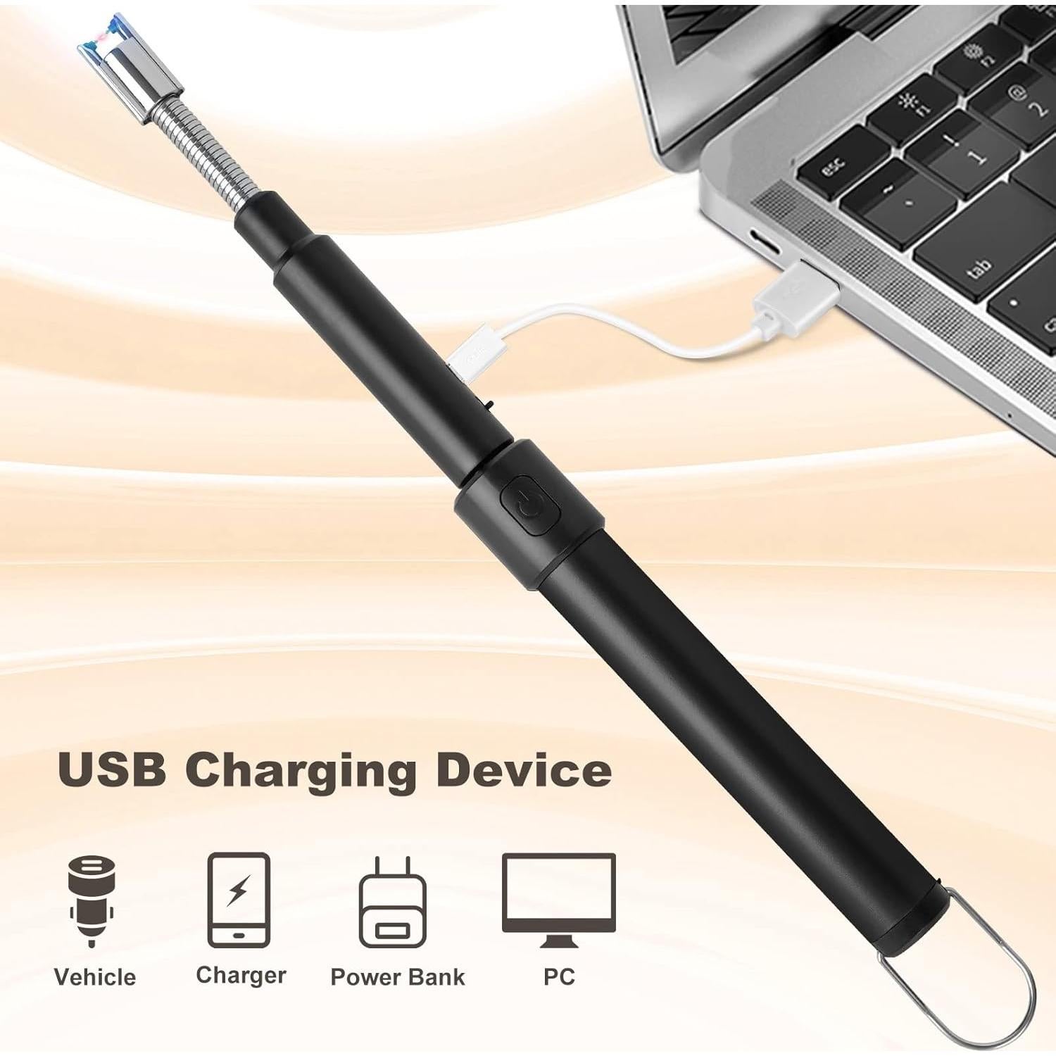 Encendedor Eléctrico Recargable Navpeak Cuello Largo 70cm Negro