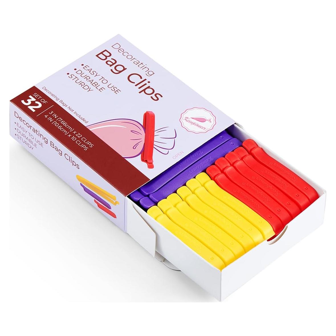 Clips de Sellado de Bolsas Keenpioneer, Paquete de 32, 7.6cm y 10.2cm