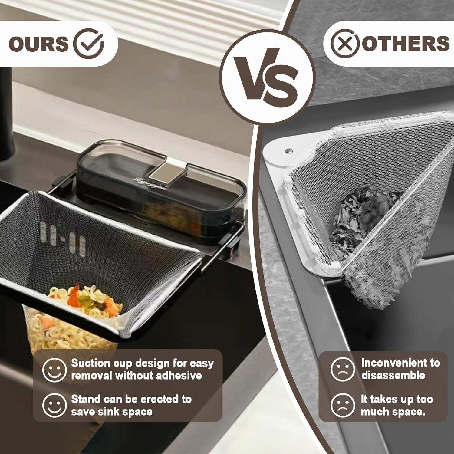 Colador de Fregadero con Ventosa Wshxjzyay - 50 Bolsas de Malla