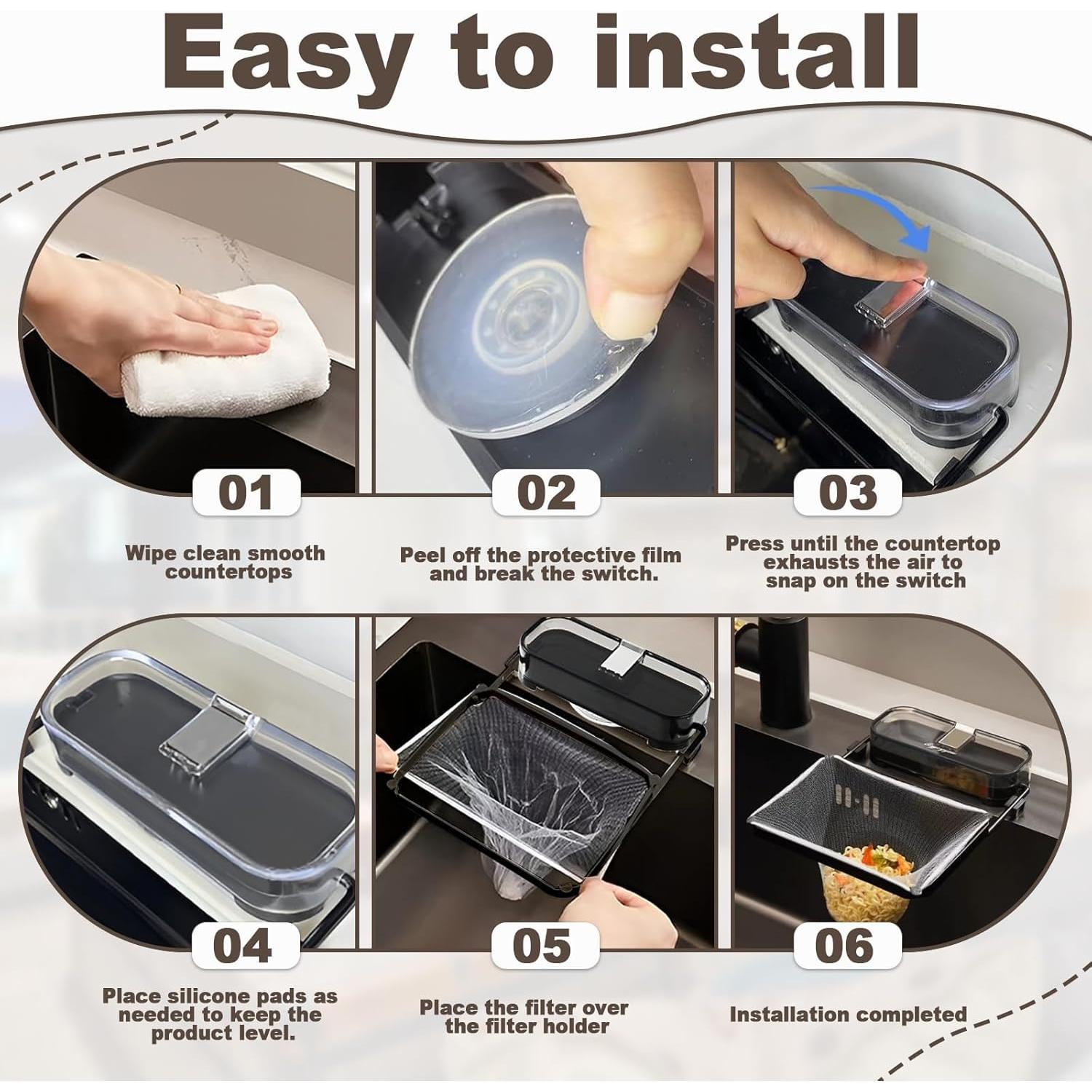 Colador de Fregadero con Ventosa Wshxjzyay - 50 Bolsas de Malla