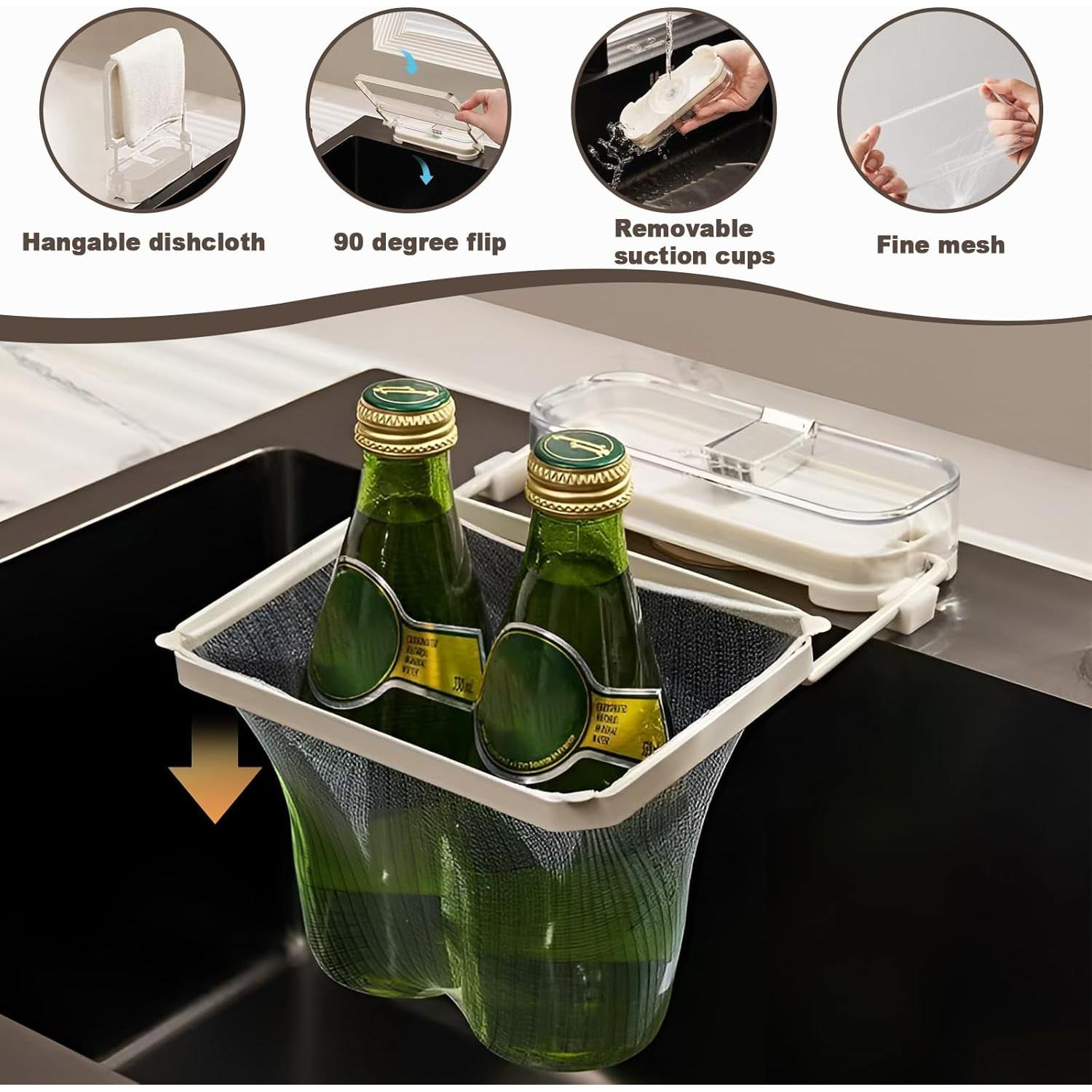 Colador de Fregadero con Ventosa Wshxjzyay - 50 Bolsas de Malla