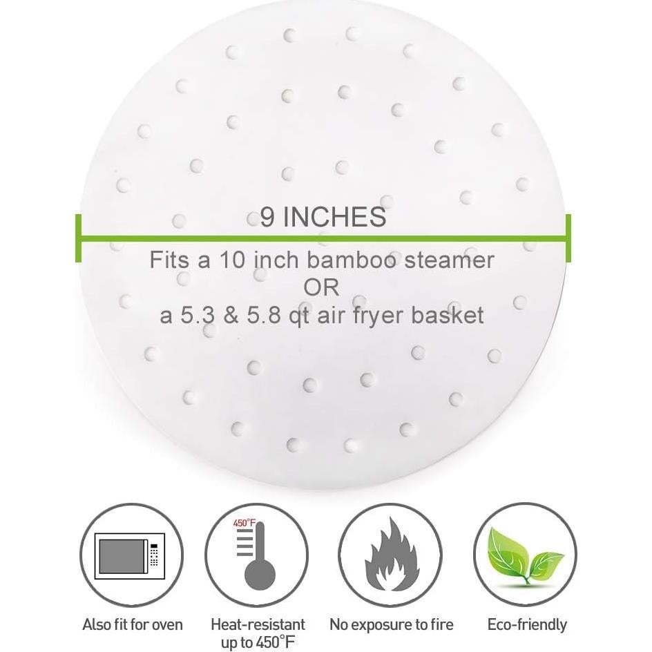 100 Forros de Vapor Vancens 7.5" para Freidora de Aire