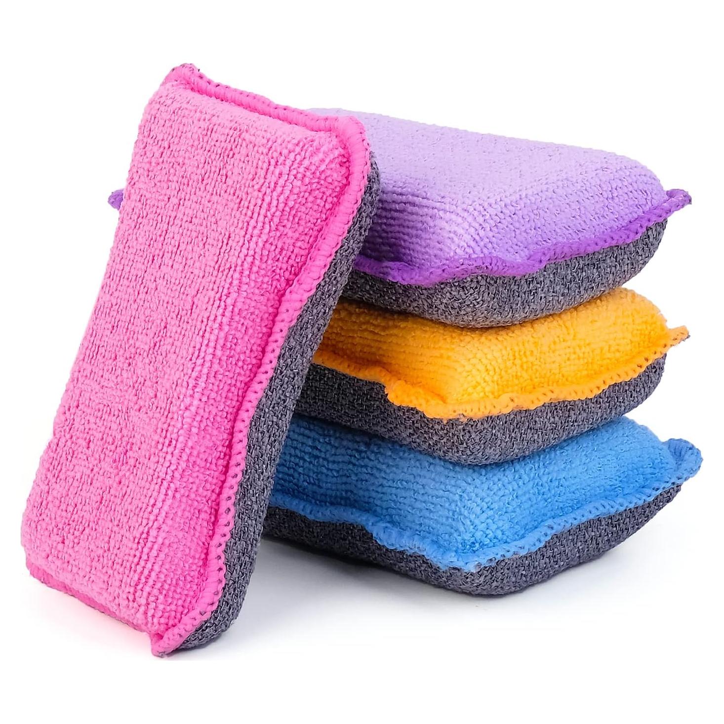 Esponjas de Cocina UPSTAR Microfibra Doble Cara Paquete de 4