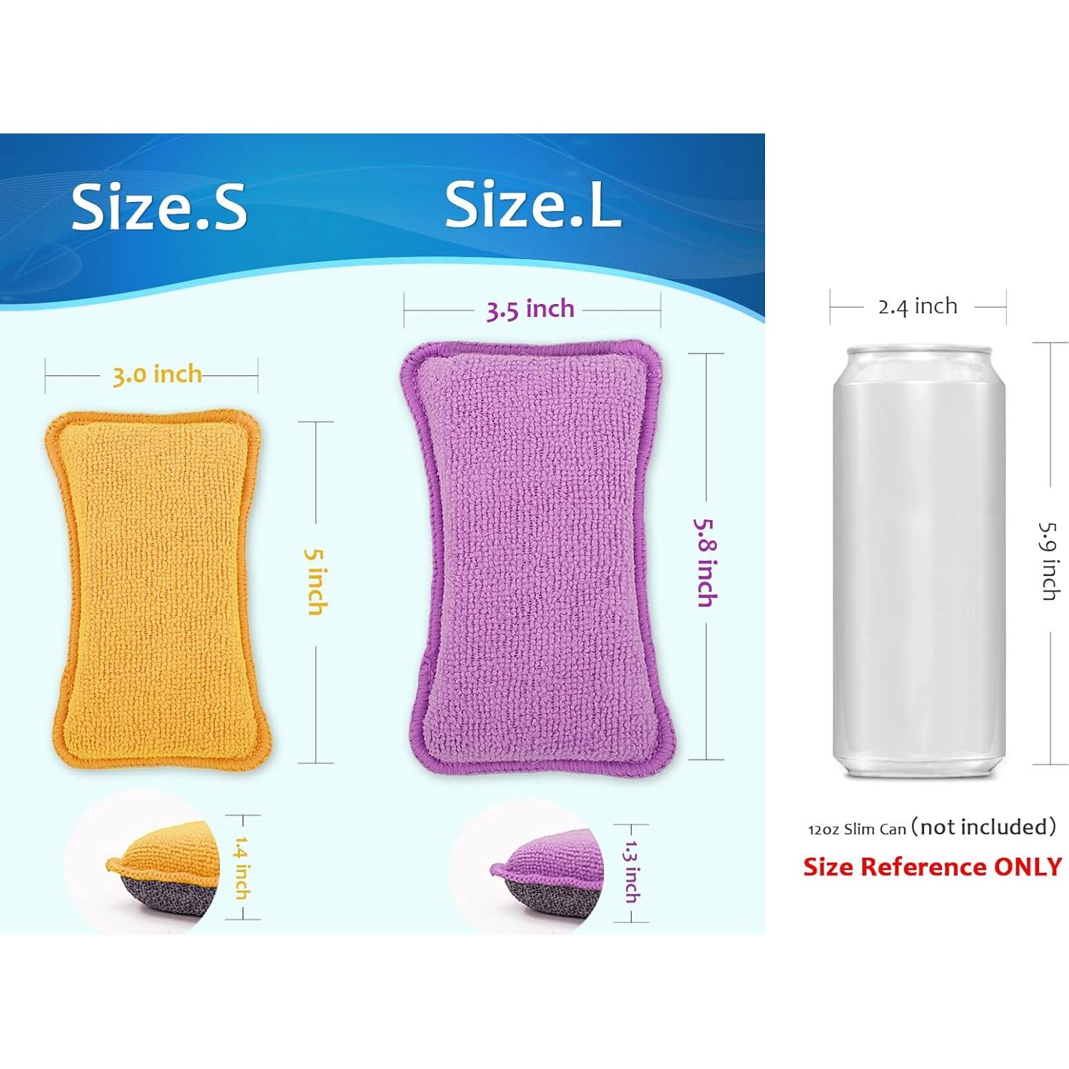 Esponjas de Cocina UPSTAR Microfibra Doble Cara Paquete de 4