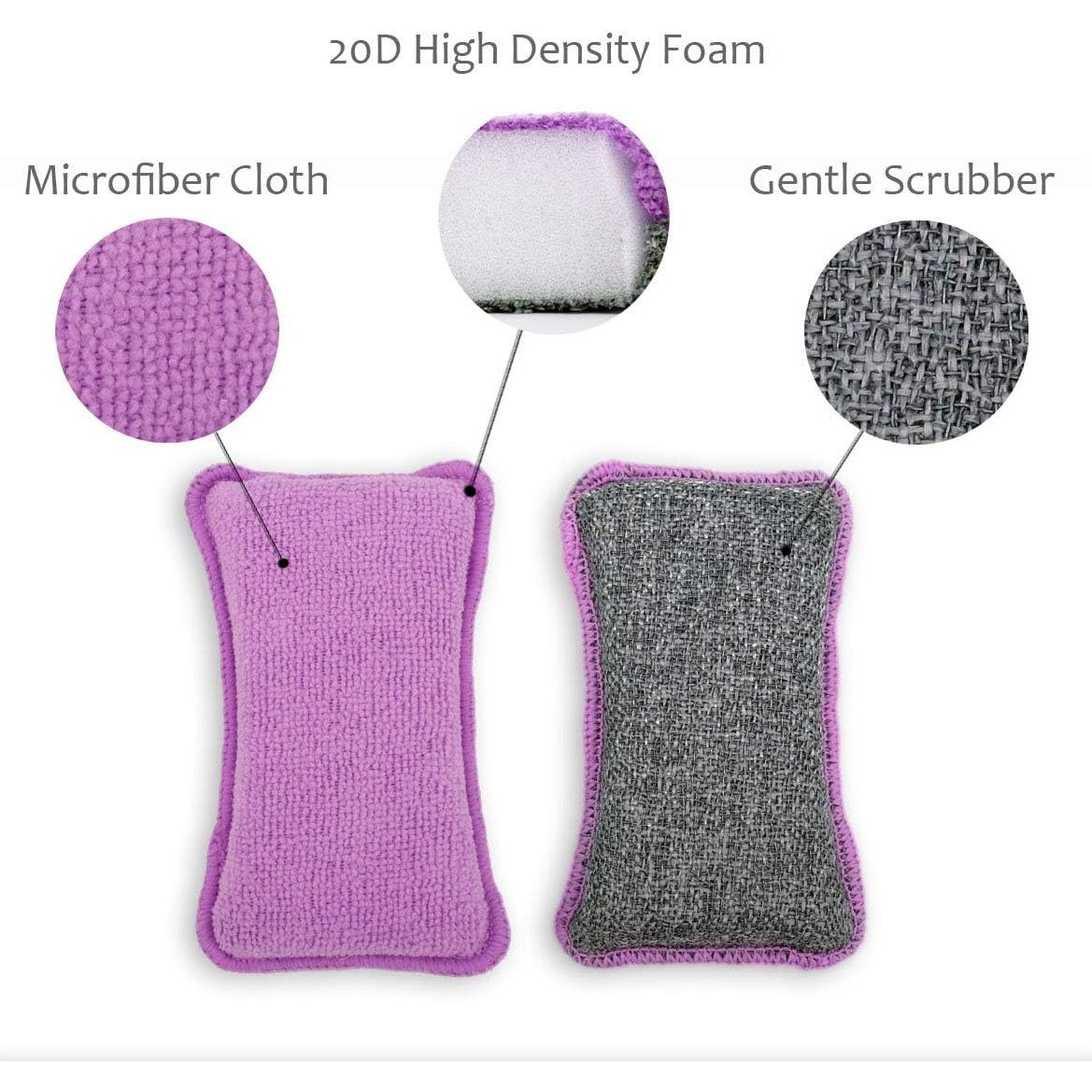 Esponjas de Cocina UPSTAR Microfibra Doble Cara Paquete de 4