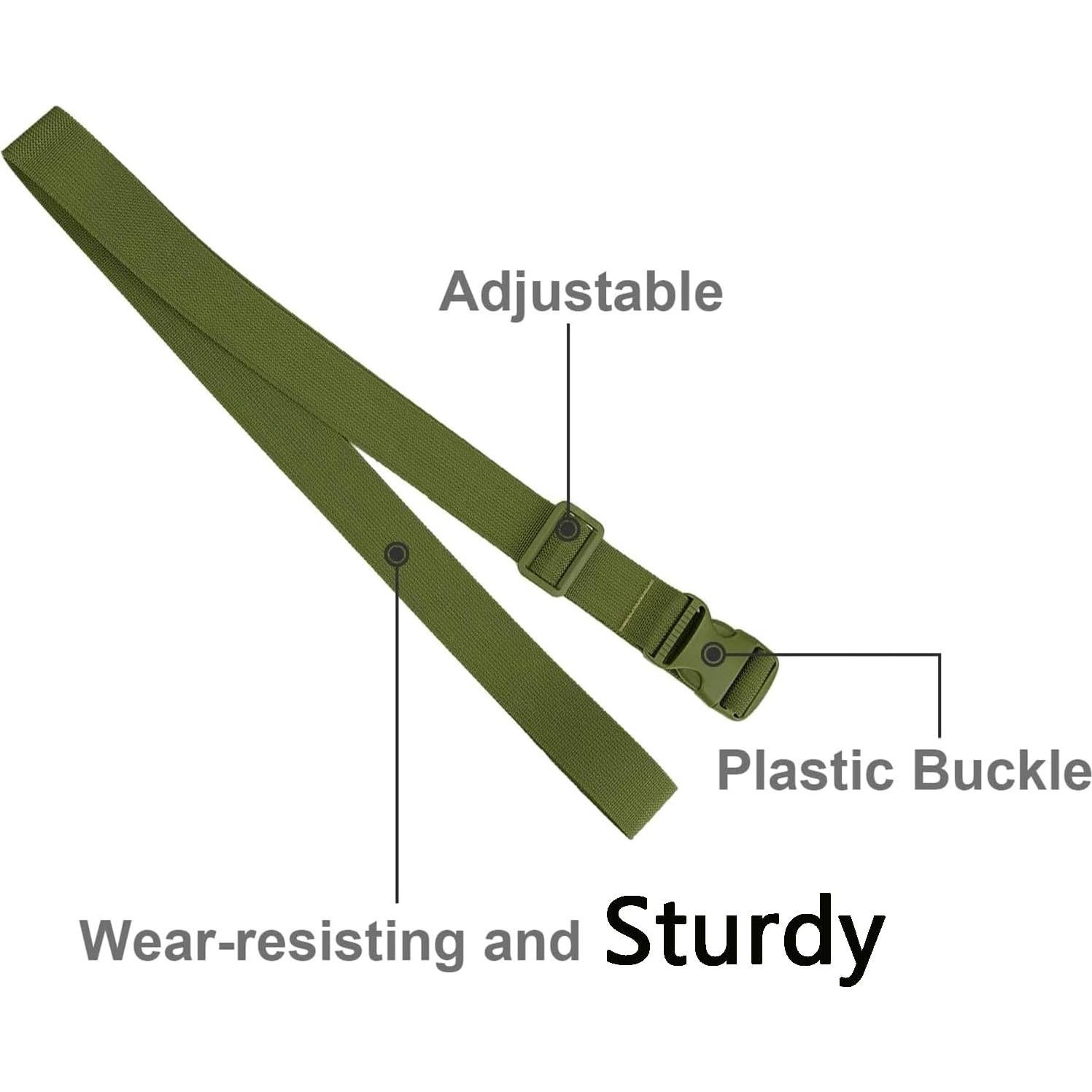 Correas de Equipaje MAGARROW 4 Unidades Verde Militar 3.81 cm