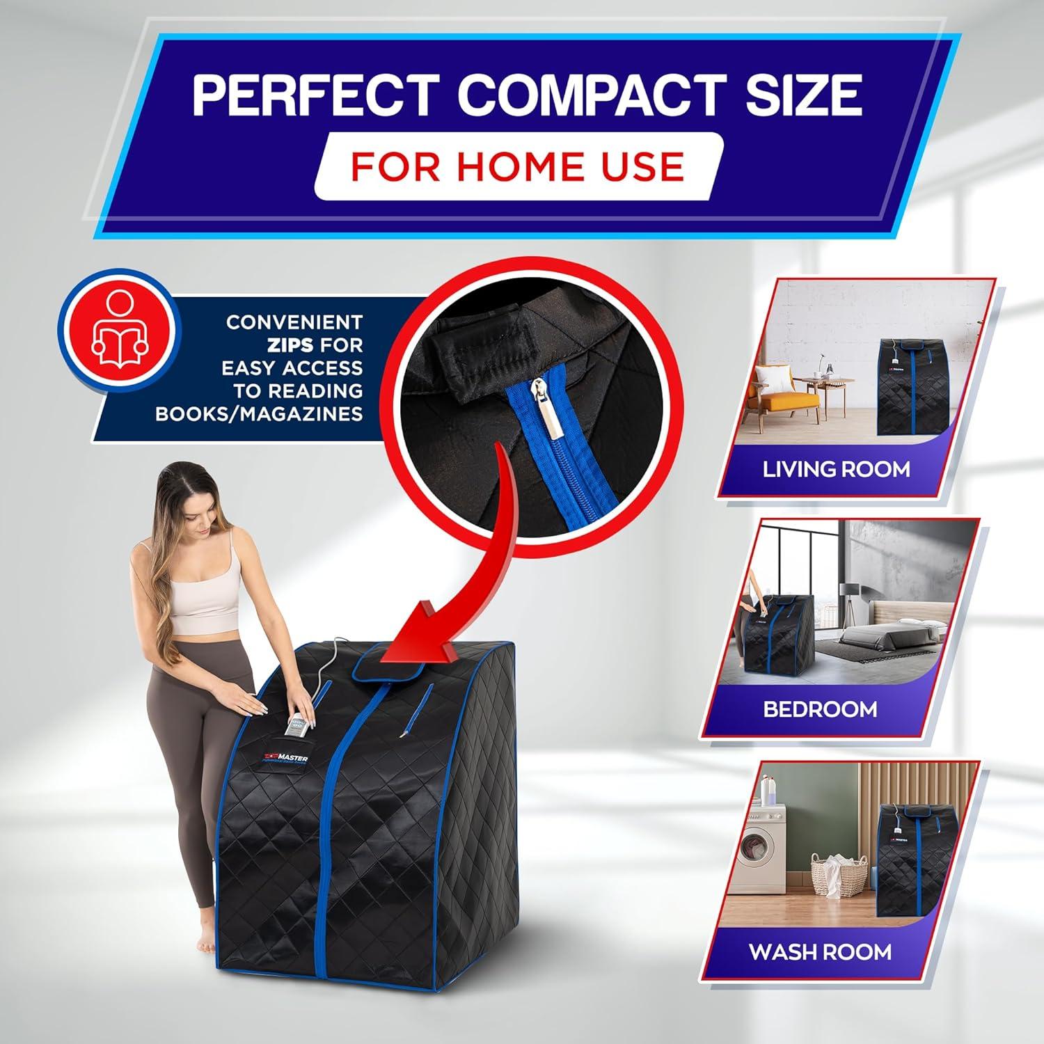 Sauna Infrarroja Plegable Topmaster 1050W 60°C para Hogar