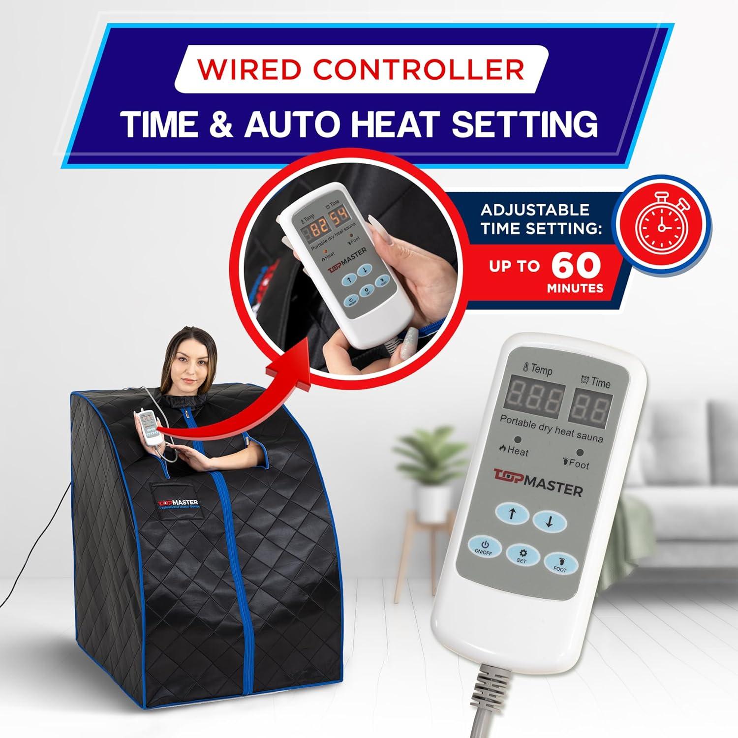 Sauna Infrarroja Plegable Topmaster 1050W 60°C para Hogar