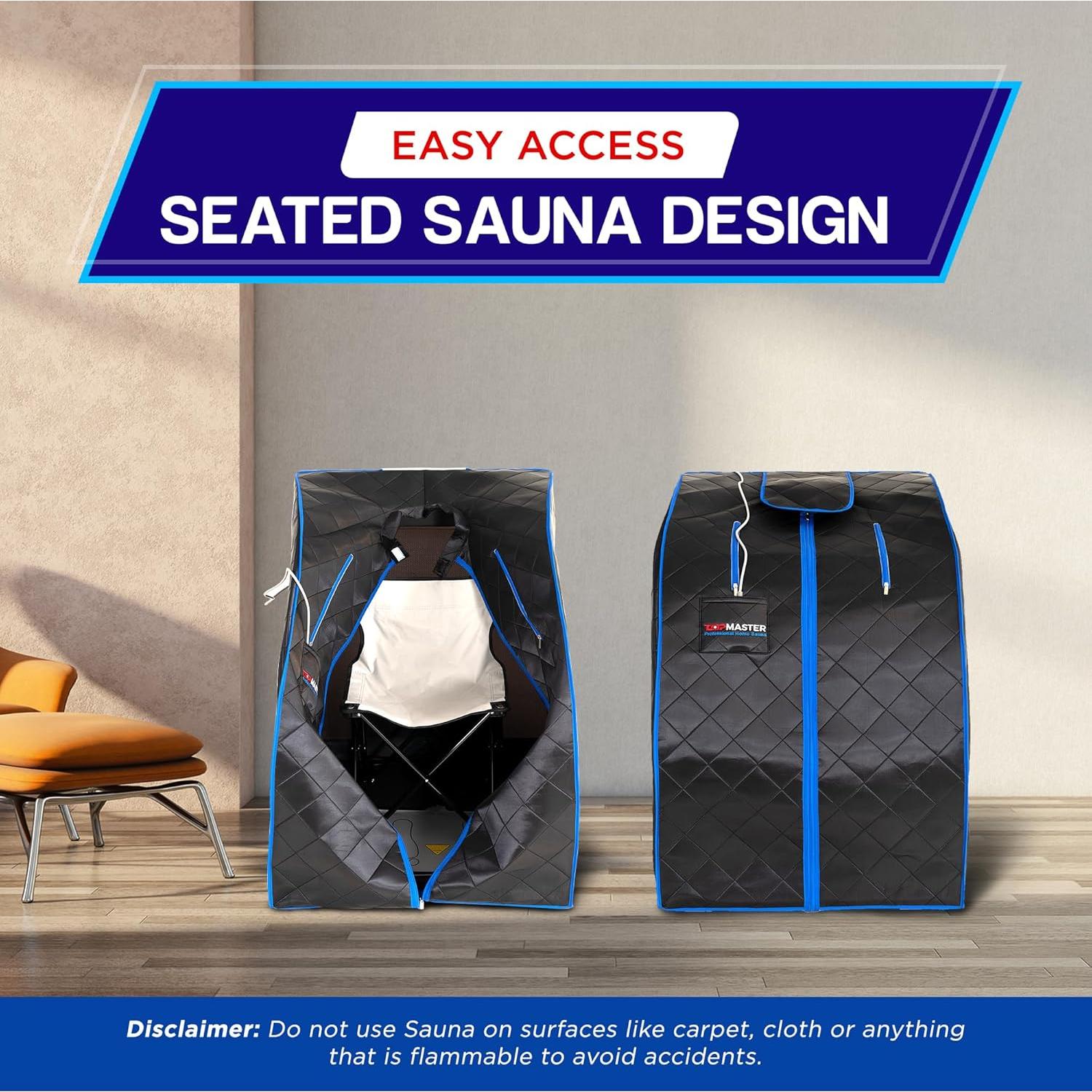 Sauna Infrarroja Plegable Topmaster 1050W 60°C para Hogar