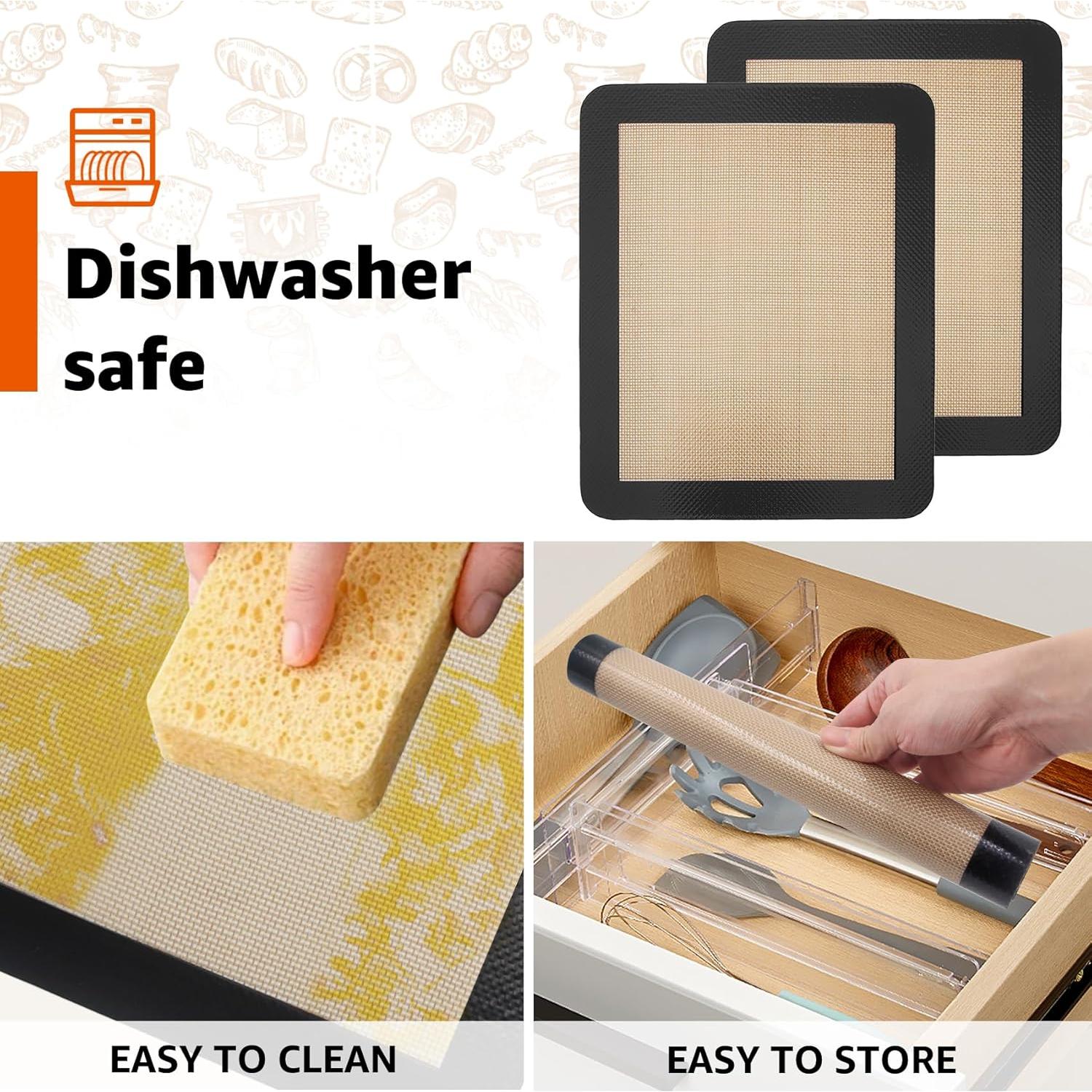 Tapete de Silicona para Hornear 30x30cm Sun3drucker Negro