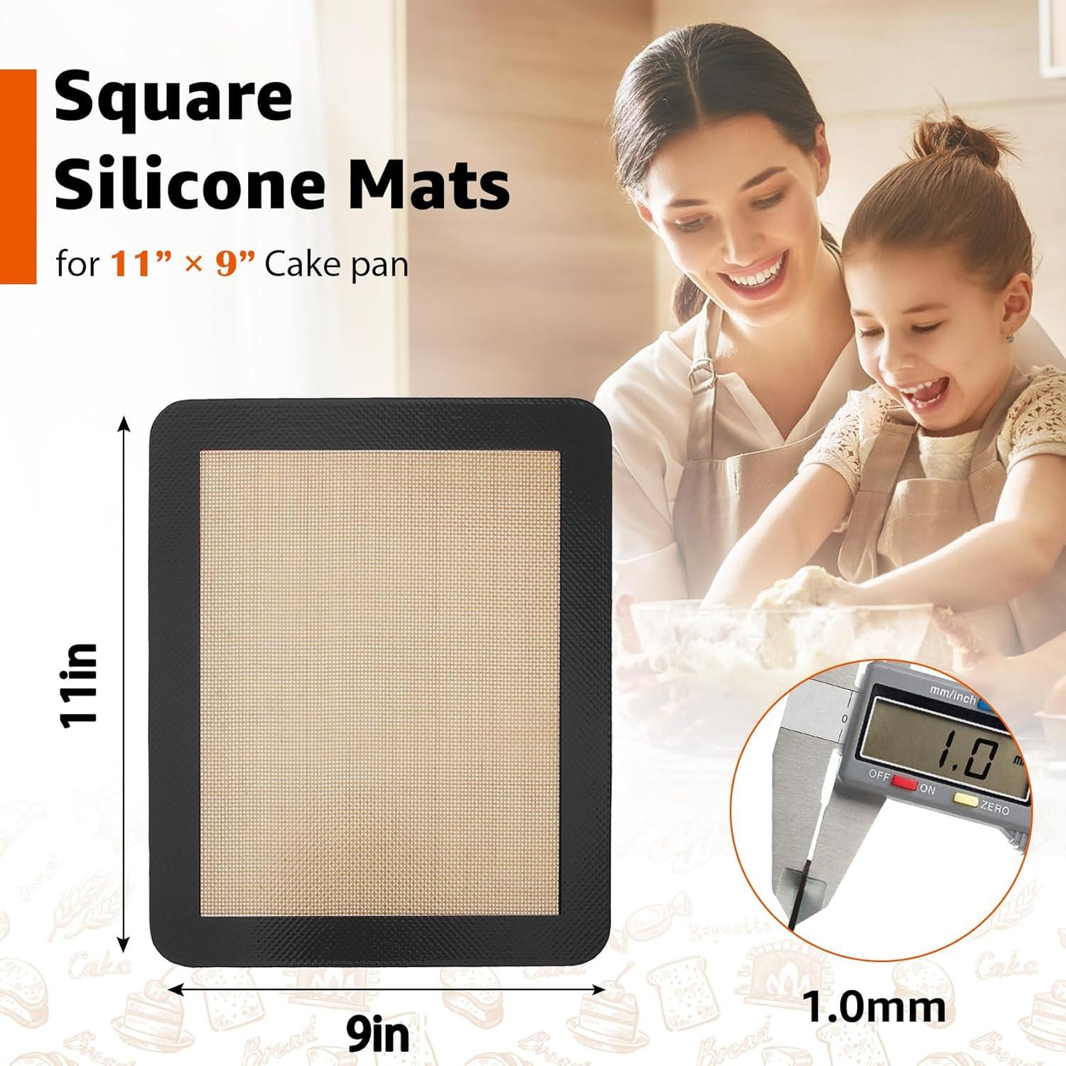 Tapete de Silicona para Hornear 30x30cm Sun3drucker Negro