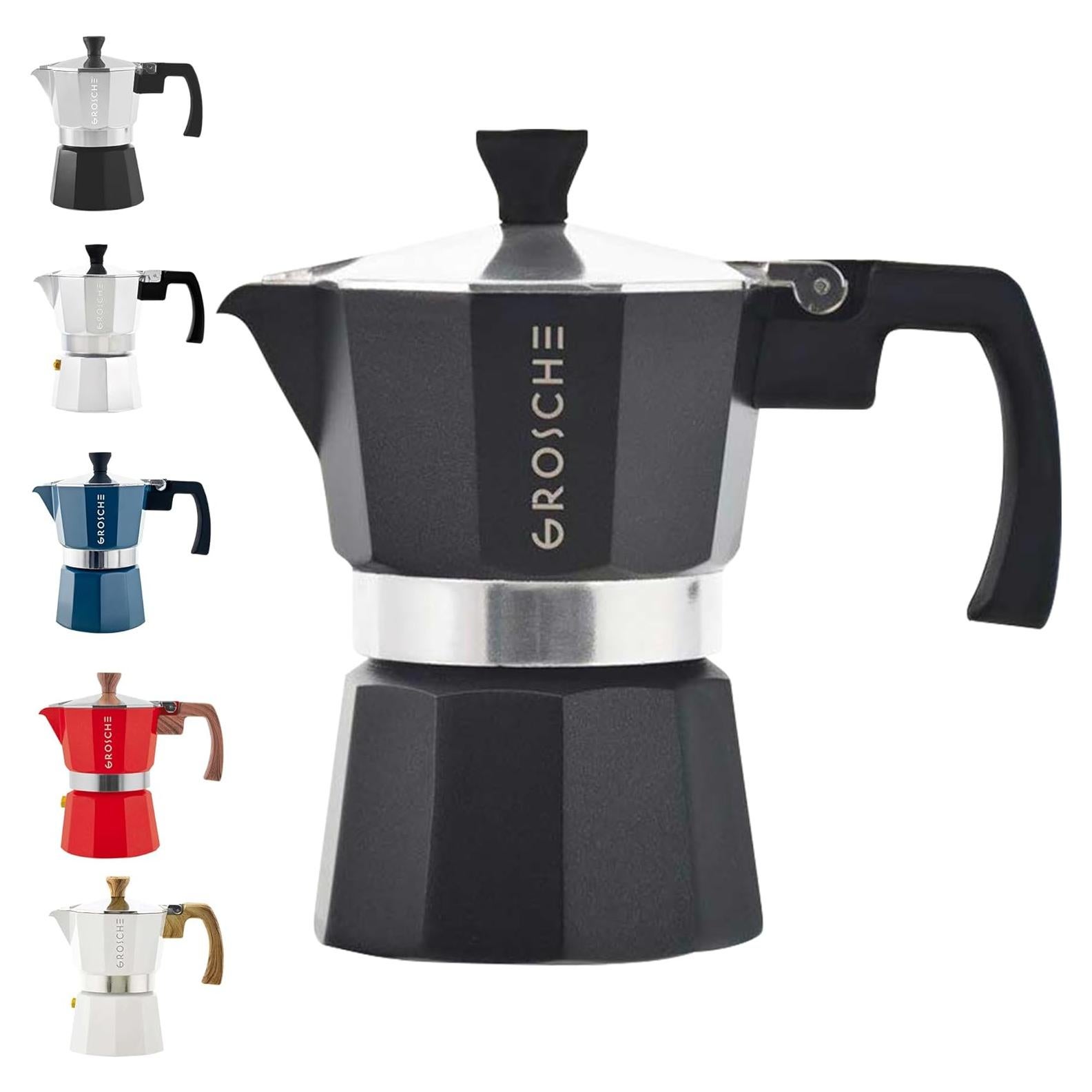 Cafetera Espresso Moka GROSCHE Milano 3 tazas Negro