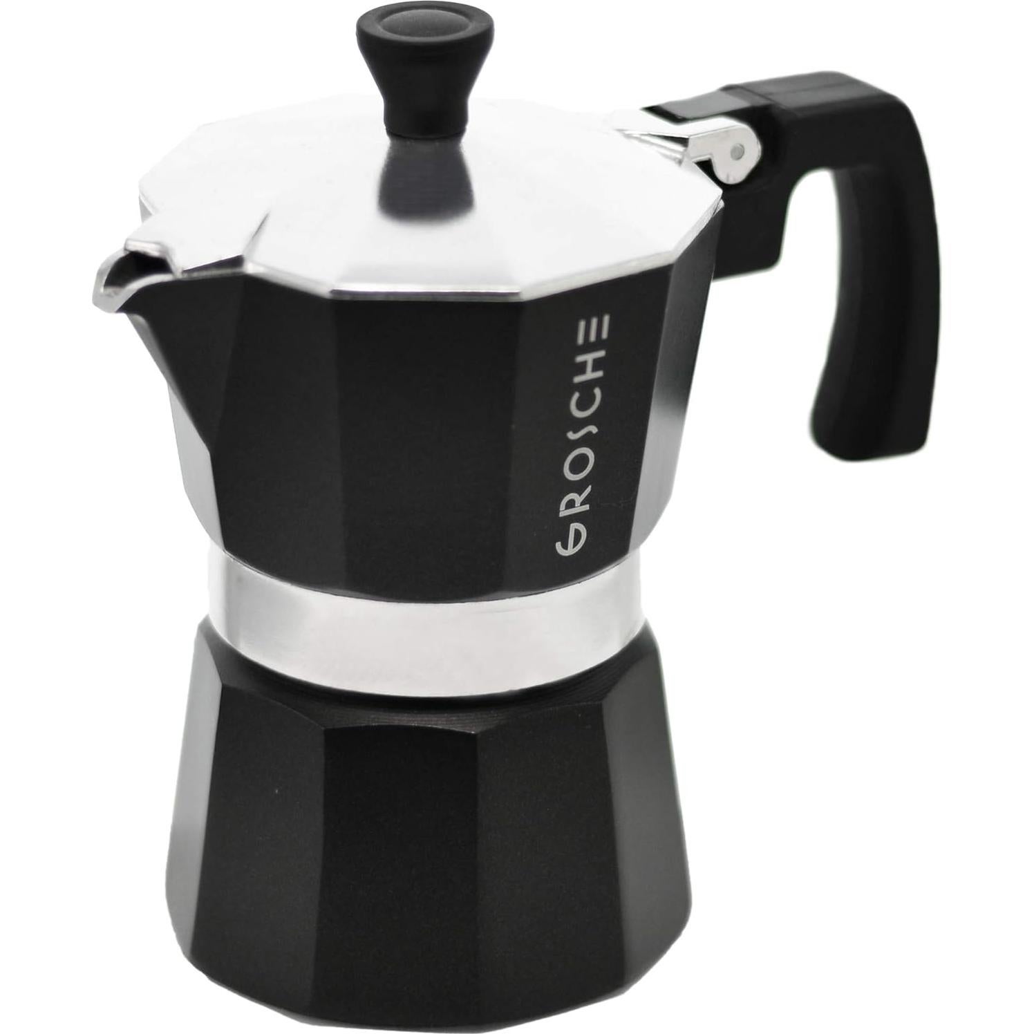 Cafetera Espresso Moka GROSCHE Milano 3 tazas Negro