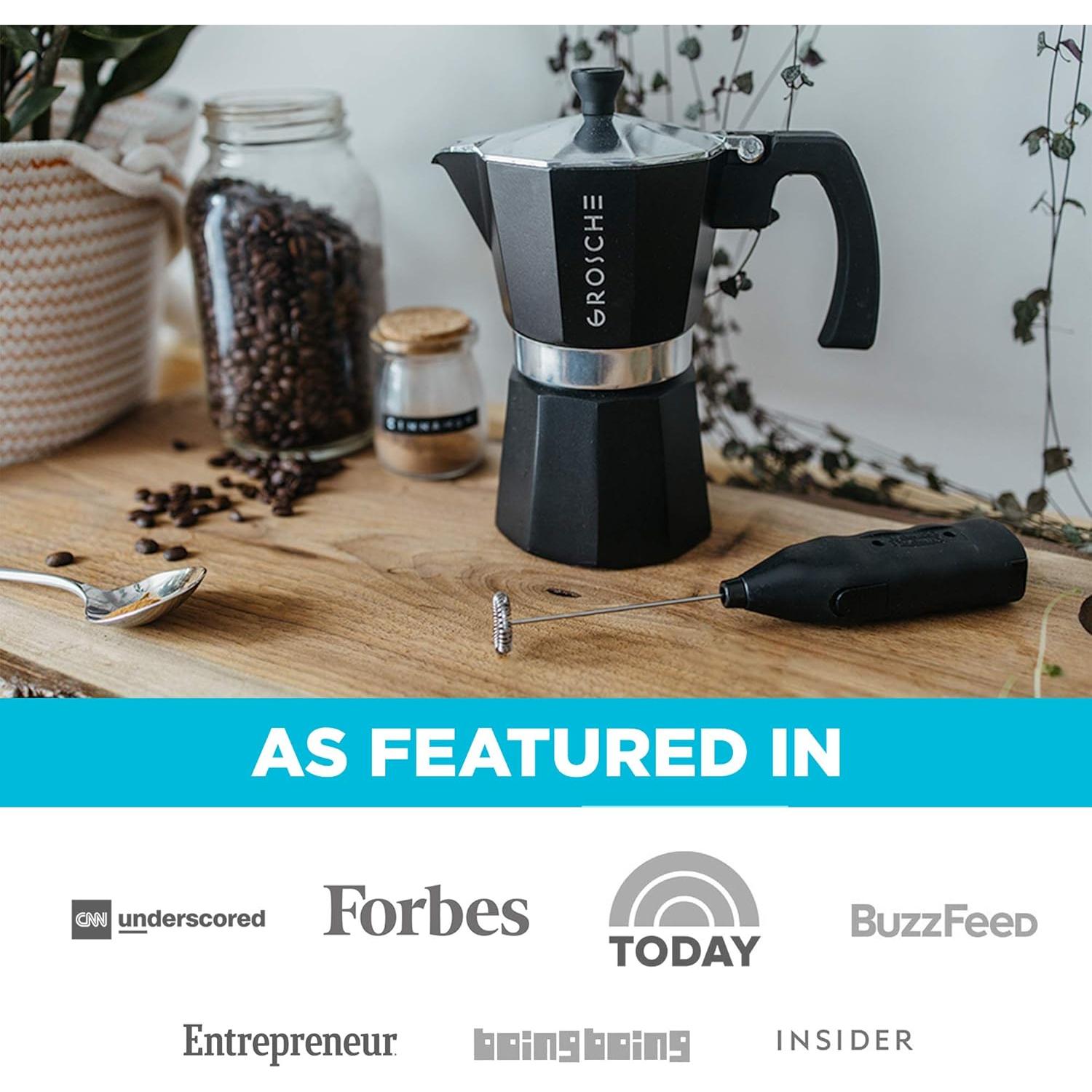 Cafetera Espresso Moka GROSCHE Milano 3 tazas Negro