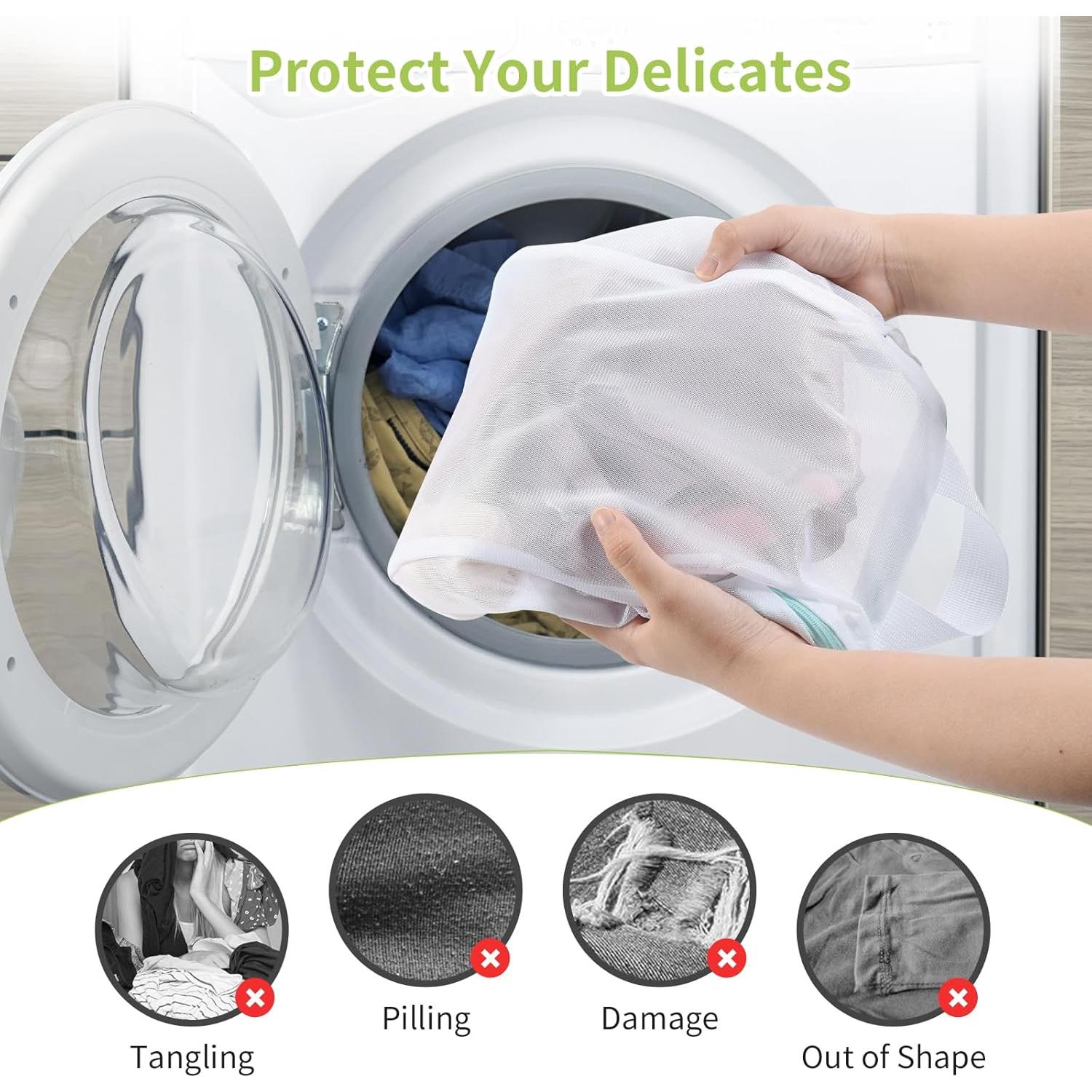 Bolsas de Lavandería OTraki 25.4x30.5 cm 2 Pcs Malla Delicados