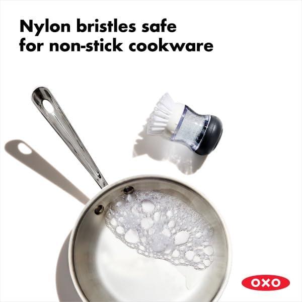 Conjunto de Almacenamiento OXO Good Grips con Cepillo y Dispensador