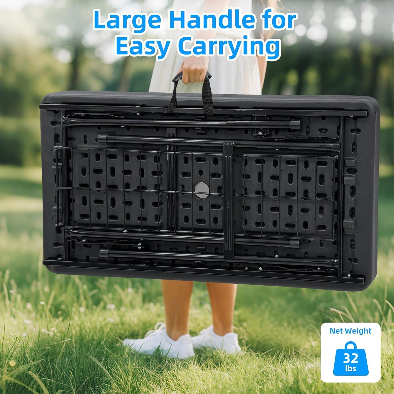 Mesa Enfriadora Plegable SHAREWIN para Bebidas Frías - Negra