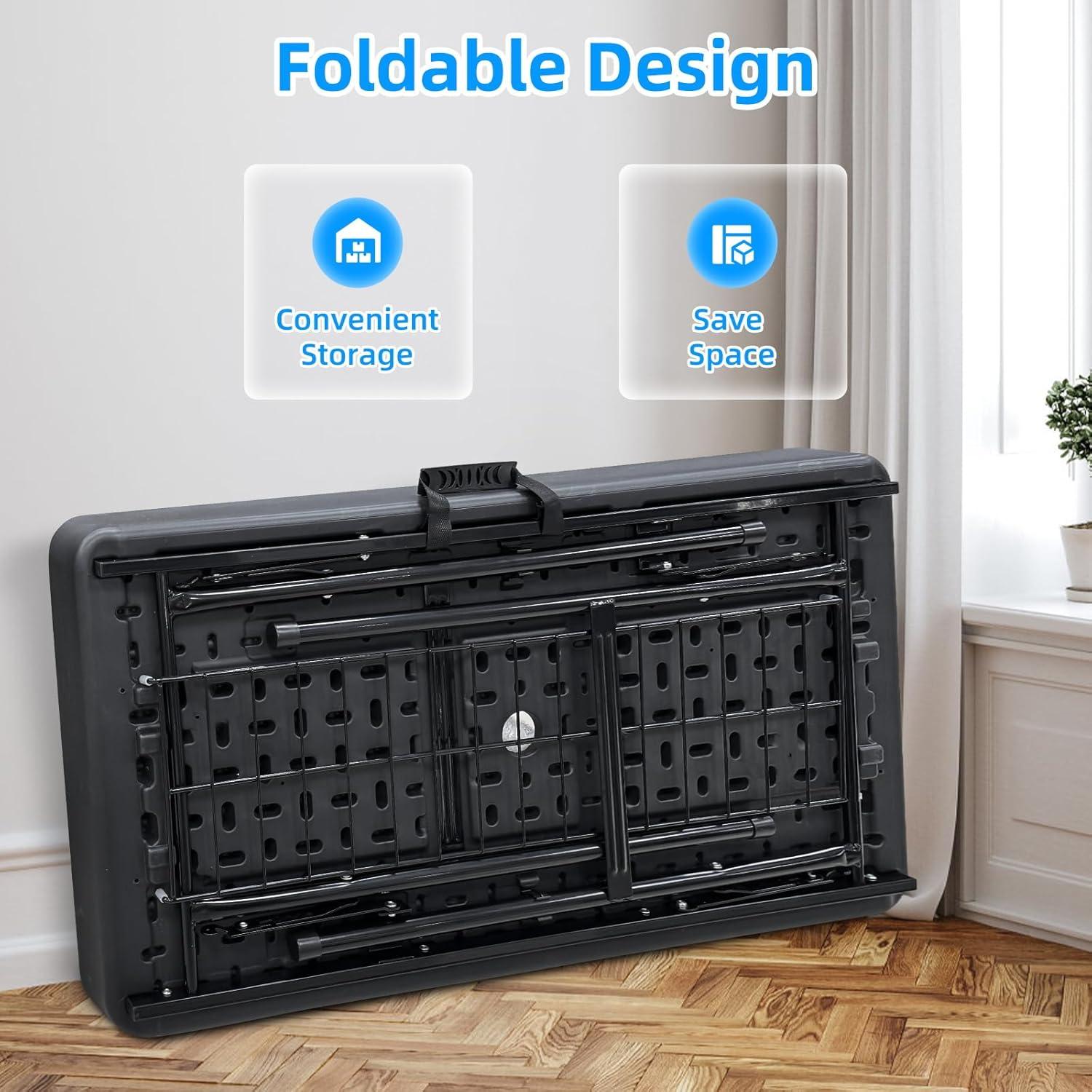 Mesa Enfriadora Plegable SHAREWIN para Bebidas Frías - Negra