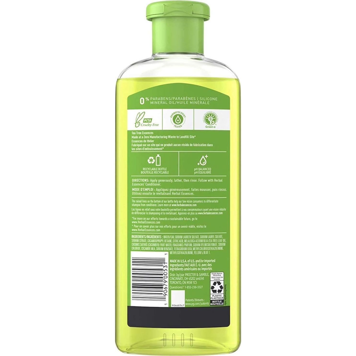 Champú Herbal Essences Tea-Lightfully Clean 284g Paquete de 6