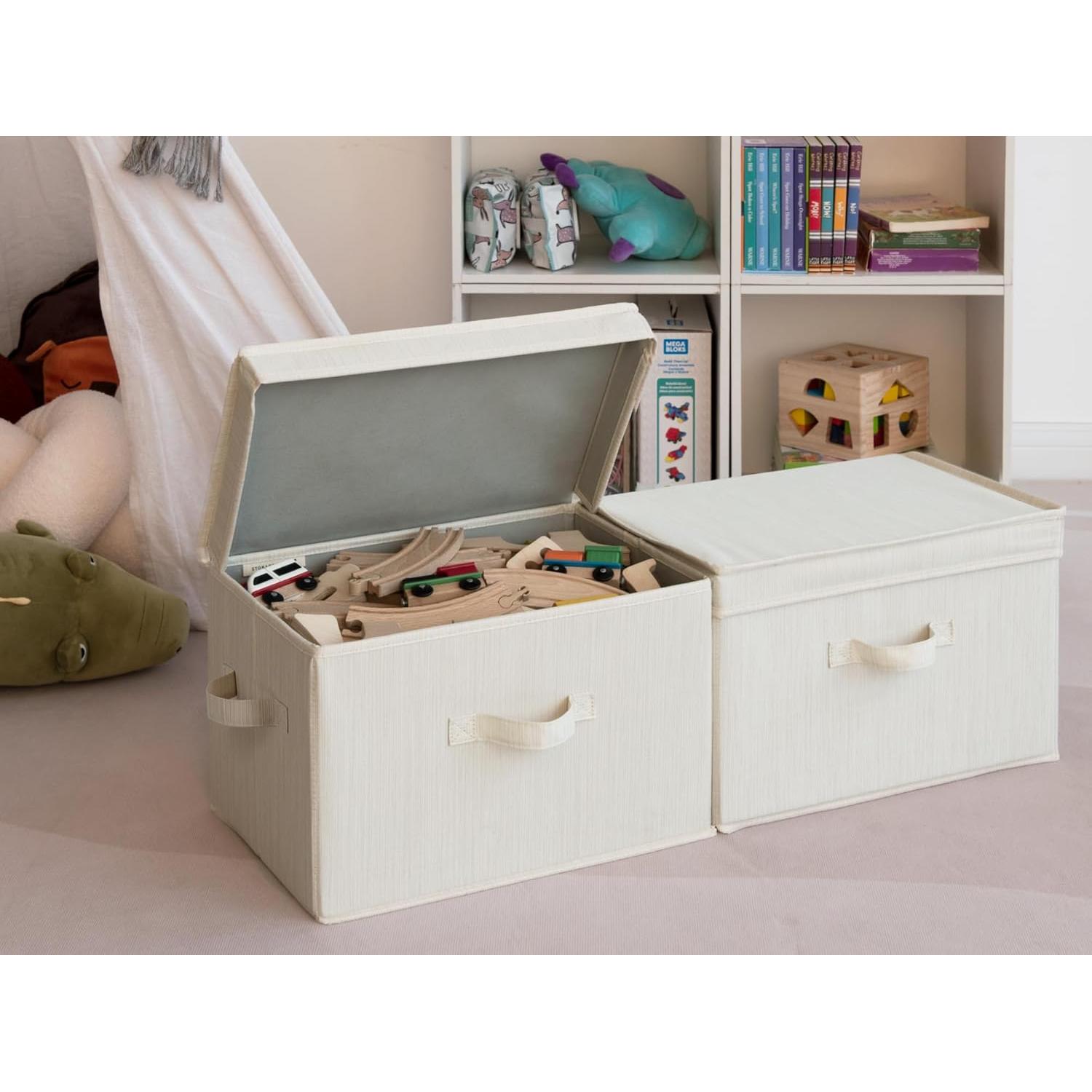 Cajas de Almacenamiento StorageWorks 20L 2-Pack Beige/Blanco/Marfil