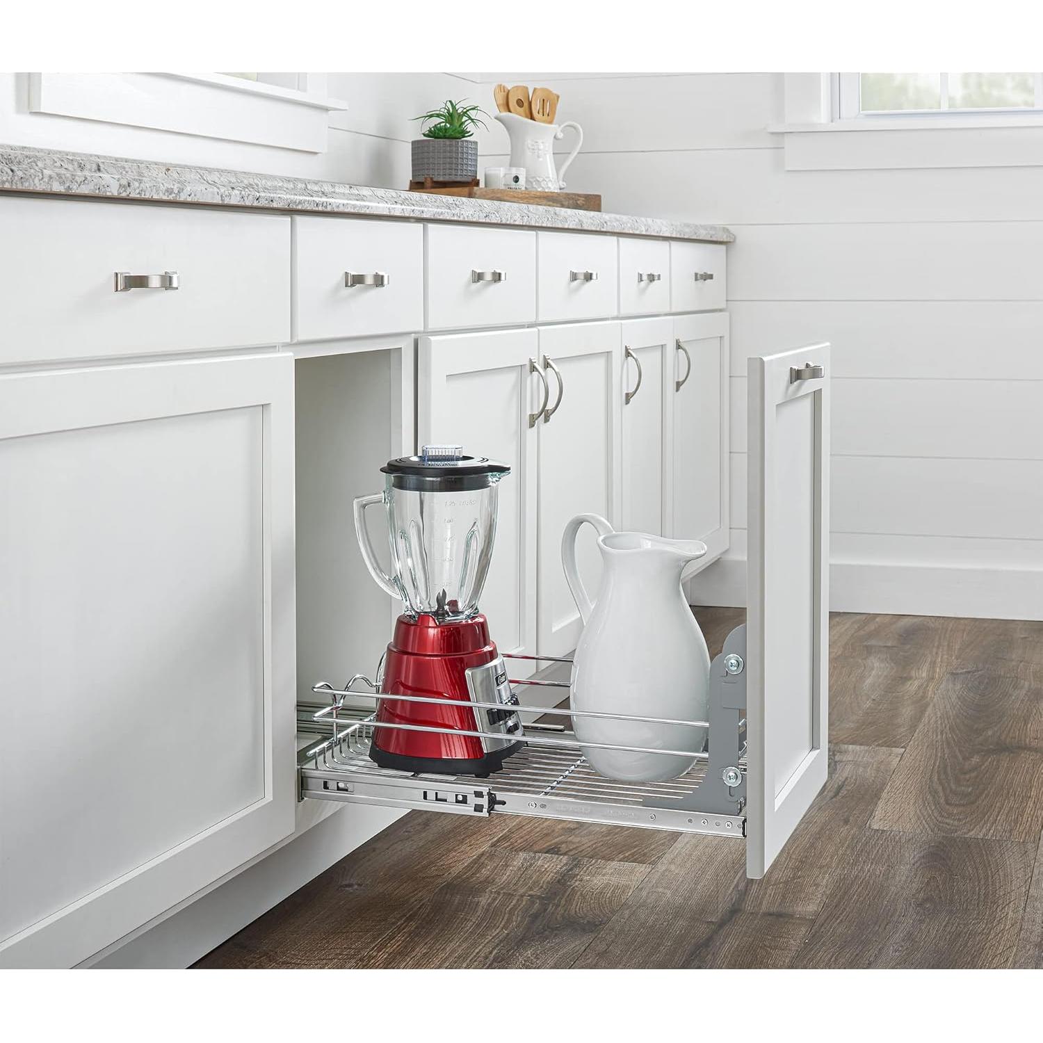 Estante Extraíble Rev-A-Shelf 21.6x45.7cm Cromo Organizador