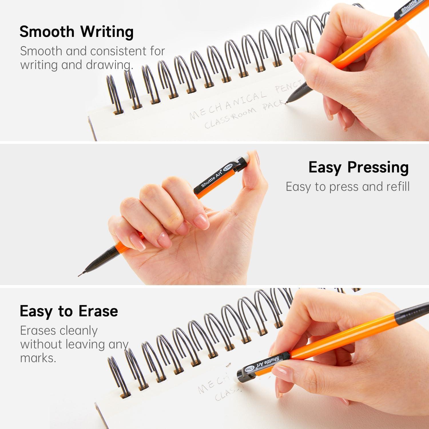 Lápices Mecánicos Shuttle Art 210 Piezas 0.7mm HB