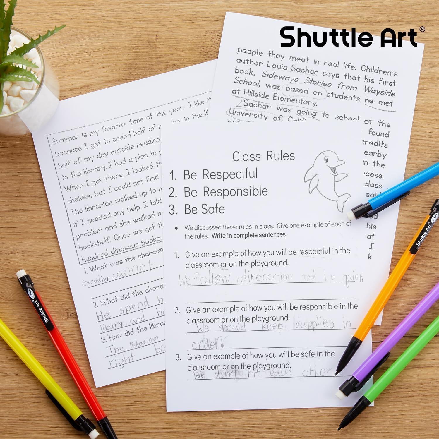 Lápices Mecánicos Shuttle Art 210 Piezas 0.7mm HB