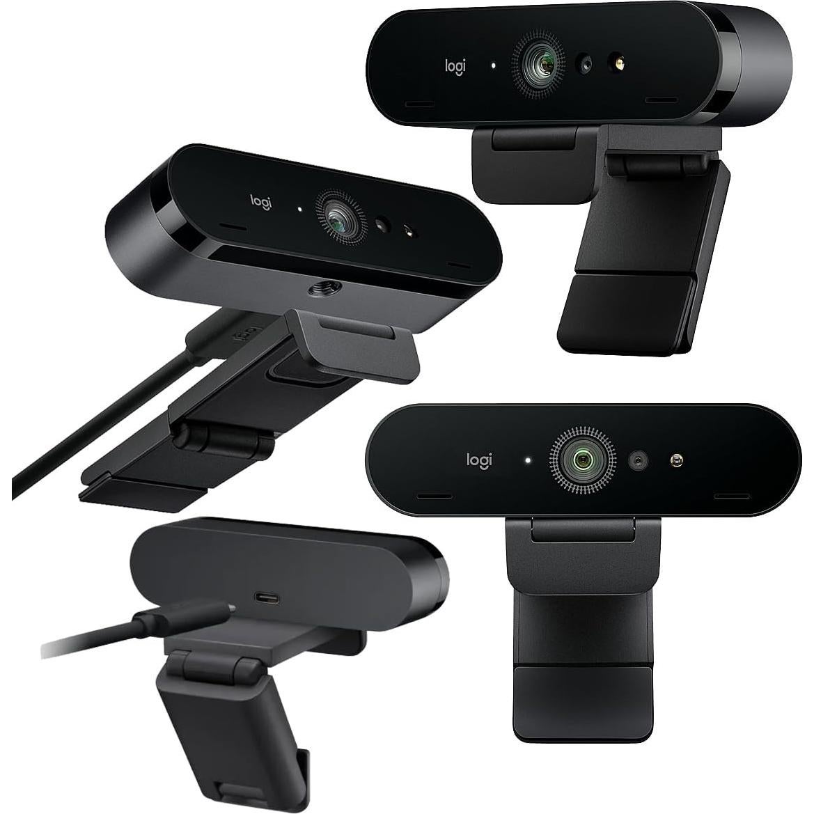 Webcam Logitech Brio Ultra 4K HD con Micrófono y Accesorios