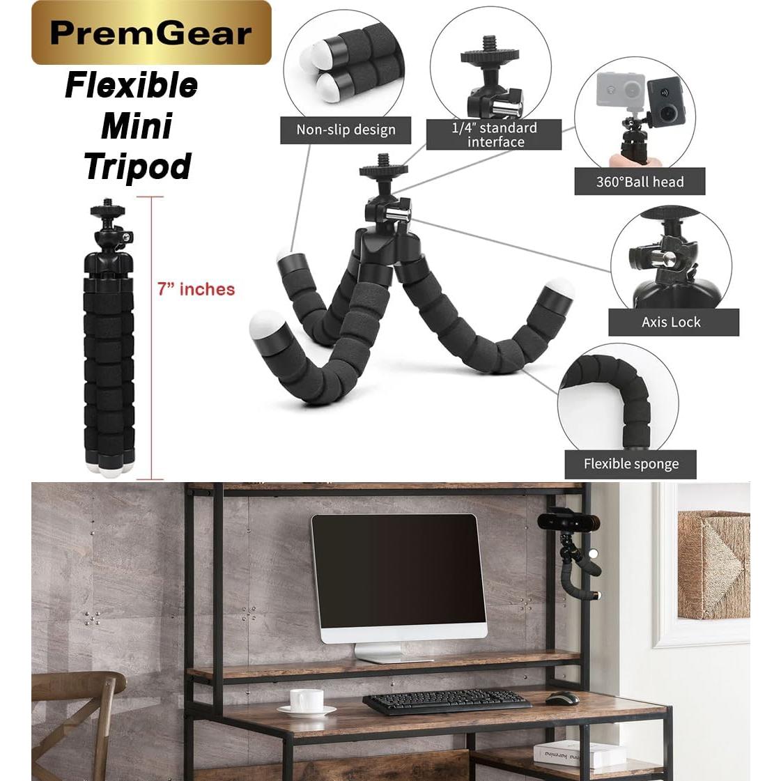 Webcam Logitech Brio Ultra 4K HD con Micrófono y Accesorios