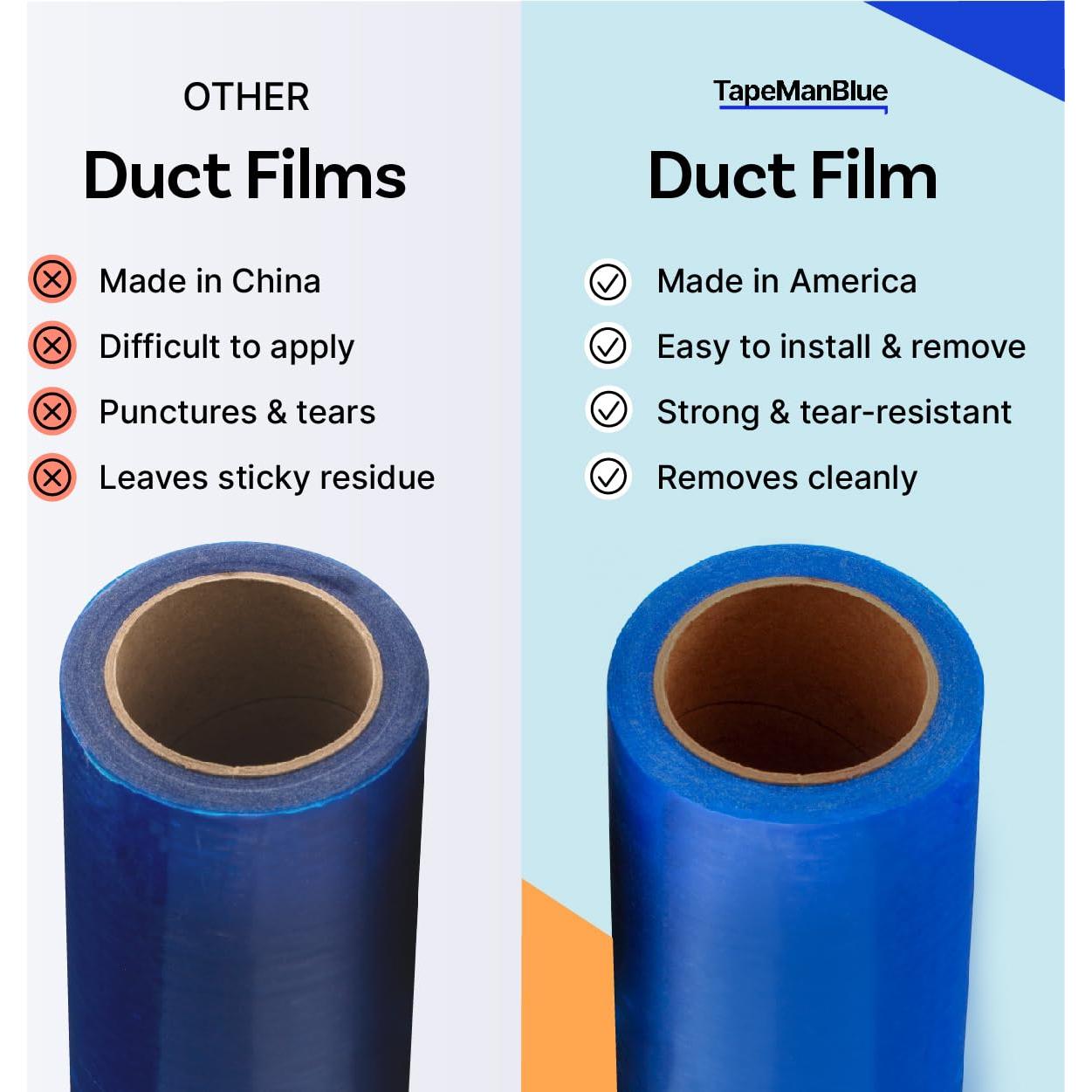 Película Protectora para Conductos TapeManBlue 61m x 61cm Azul