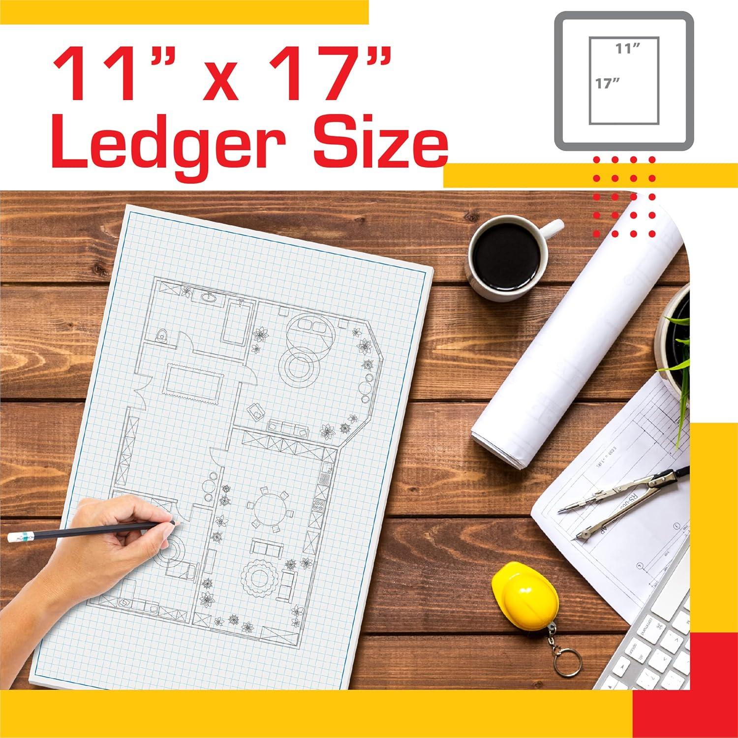 Bloc Cuadriculado Better Office 50 Hojas 27,94x43,18cm Azul