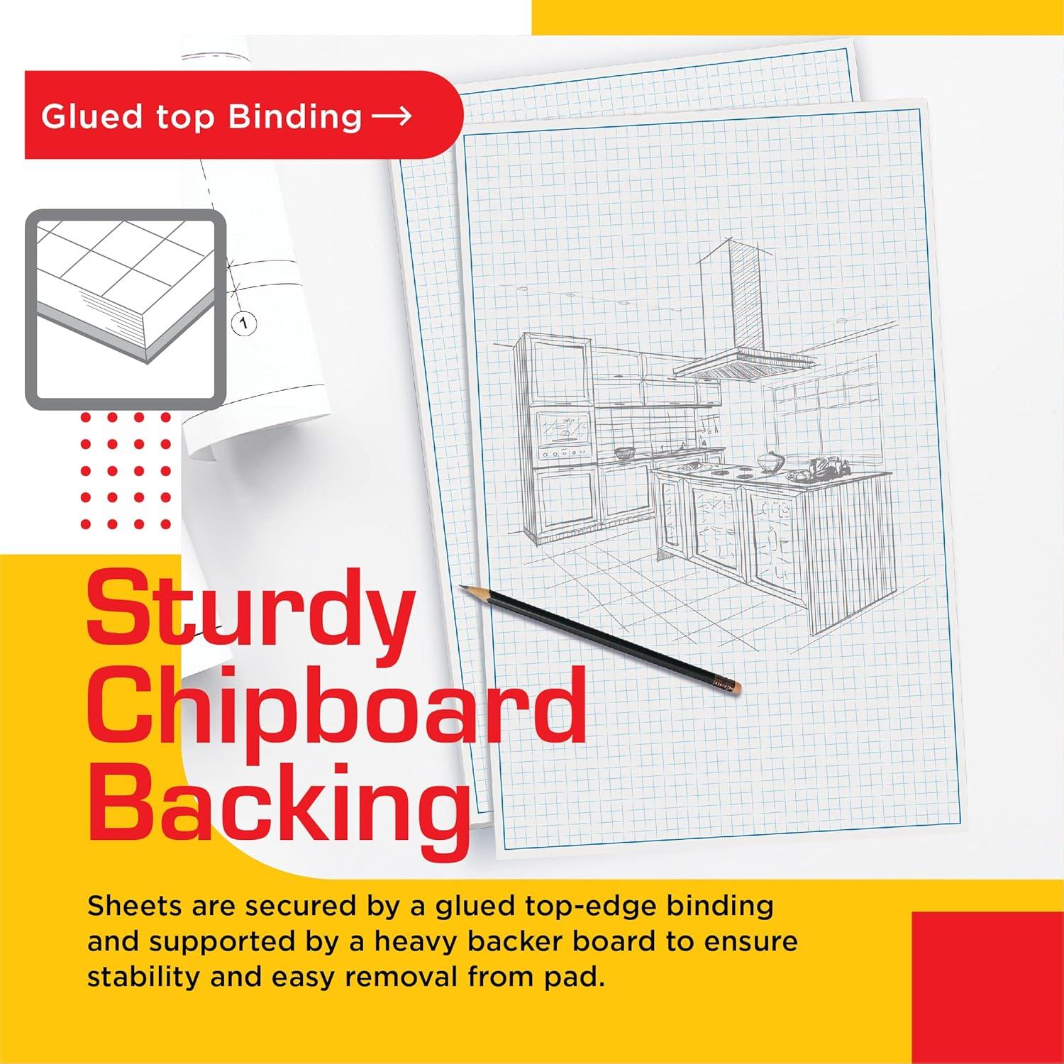 Bloc Cuadriculado Better Office 50 Hojas 27,94x43,18cm Azul