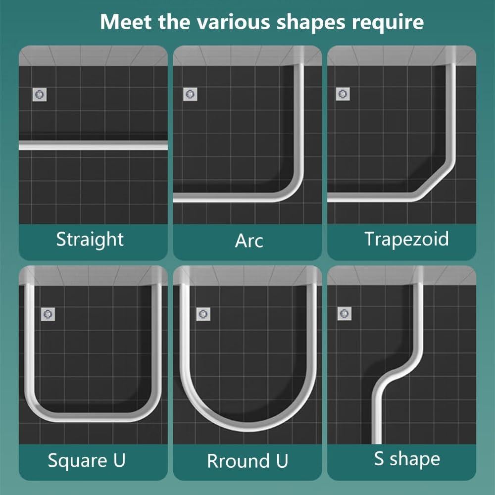 Dique de Ducha Colapsable KRUI 170 cm Silicona Blanco