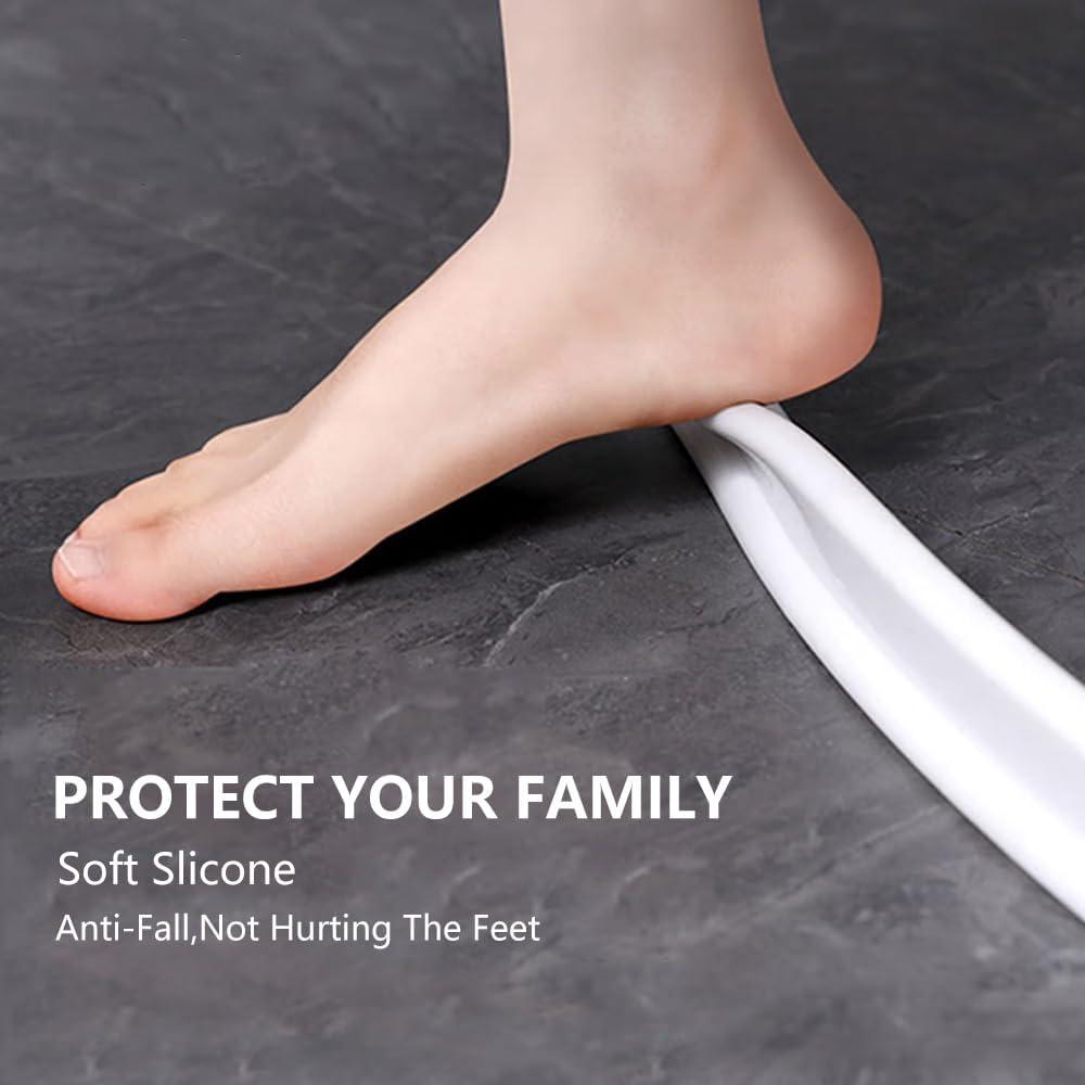 Dique de Ducha Colapsable KRUI 170 cm Silicona Blanco