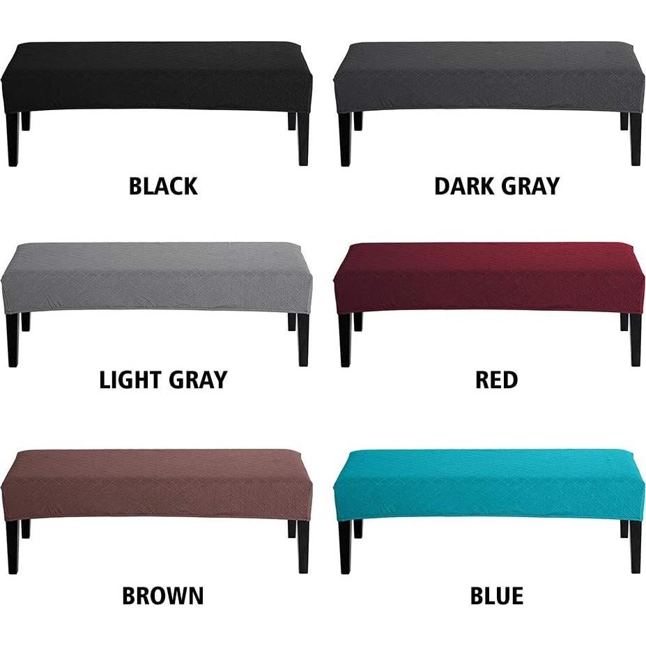 Funda de Banco de Comedor Balana Jacquard Gris Claro