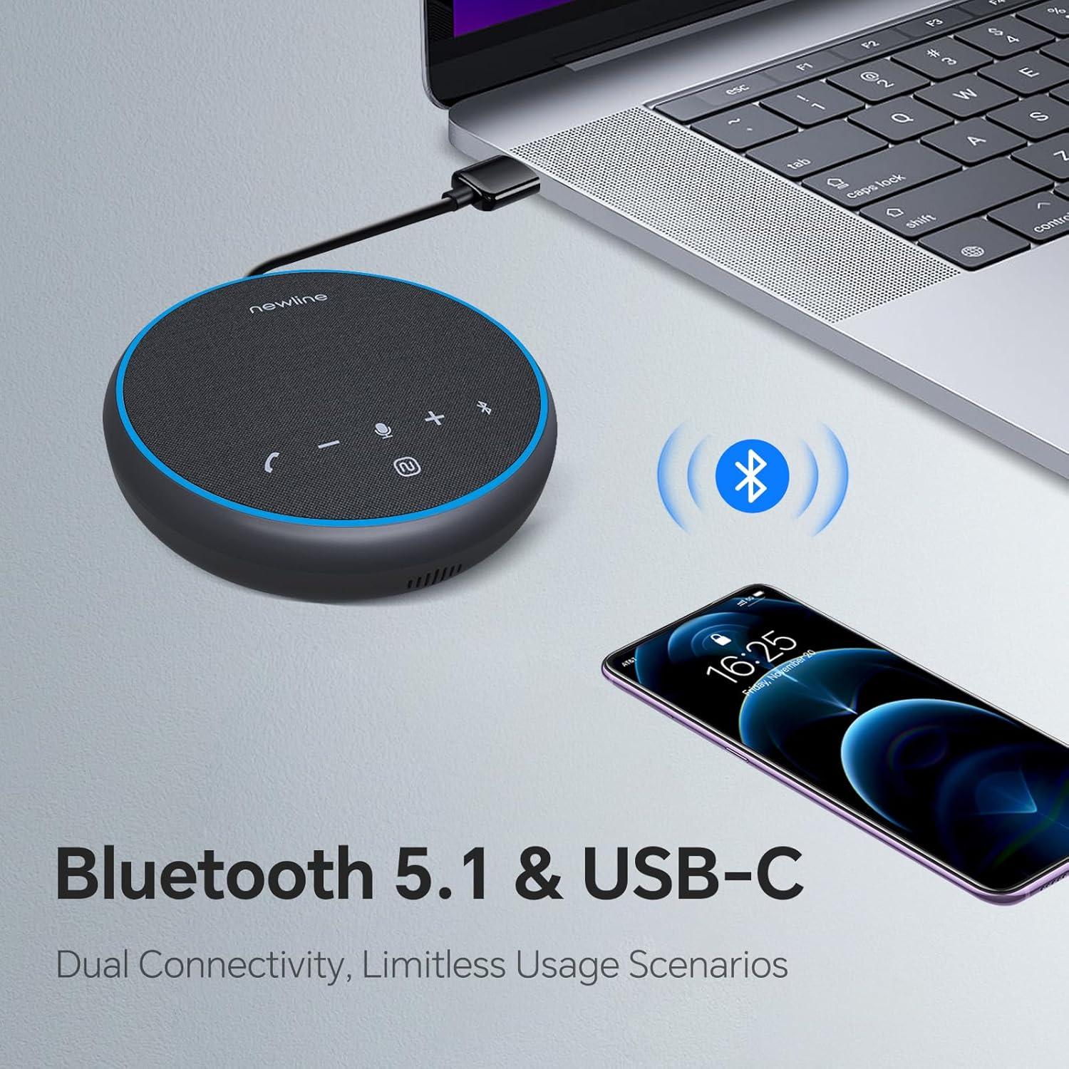 Altavoz Bluetooth NewPie para Conferencias 360° USB-C