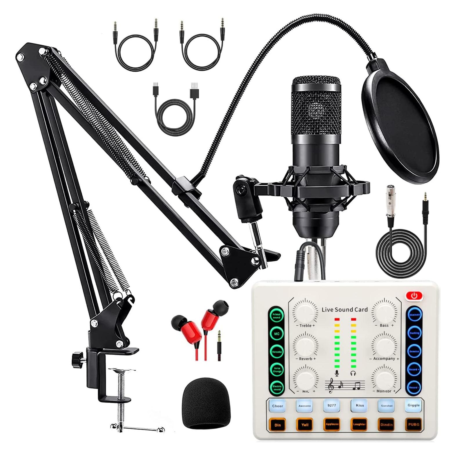 Paquete de Podcast Sktome M8 - Micrófono BM-800 y Brazo