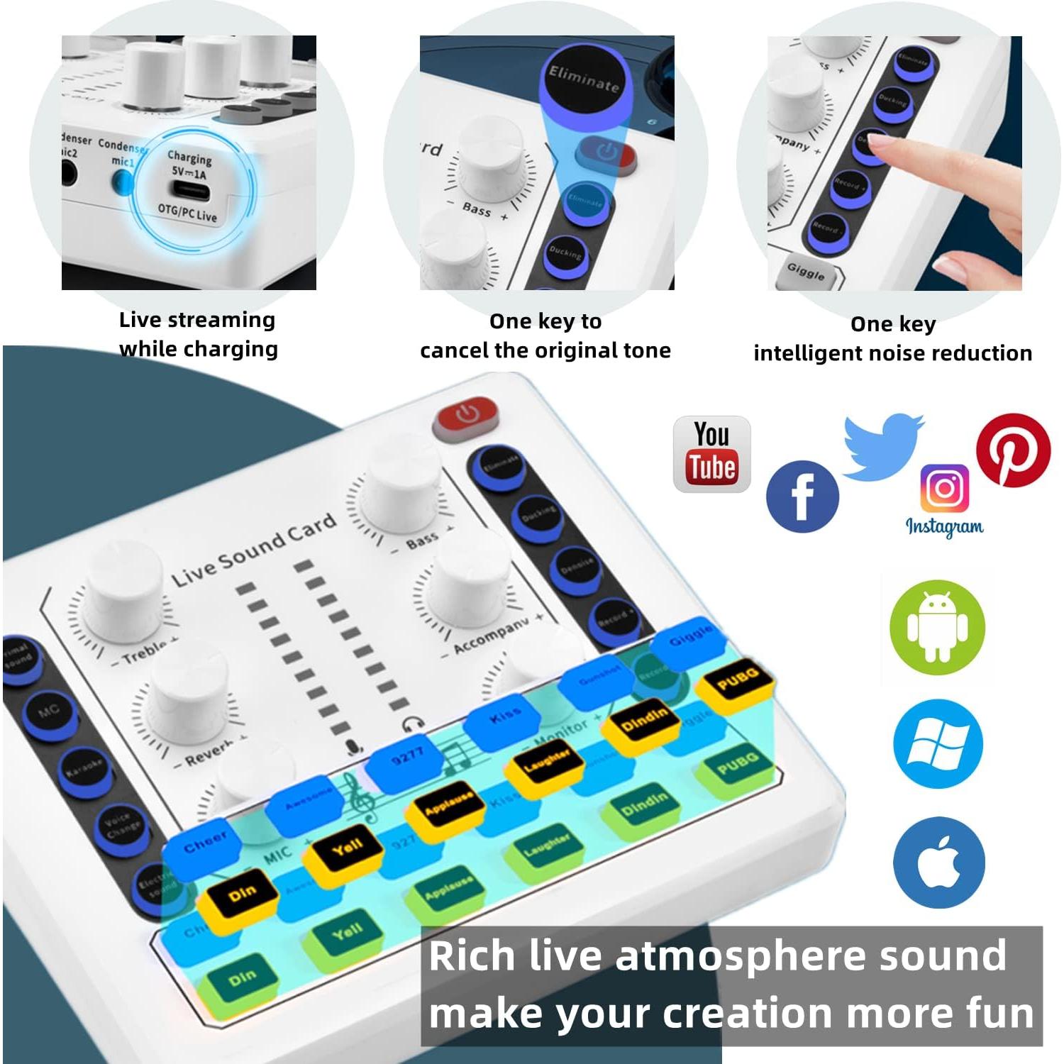 Paquete de Podcast Sktome M8 - Micrófono BM-800 y Brazo