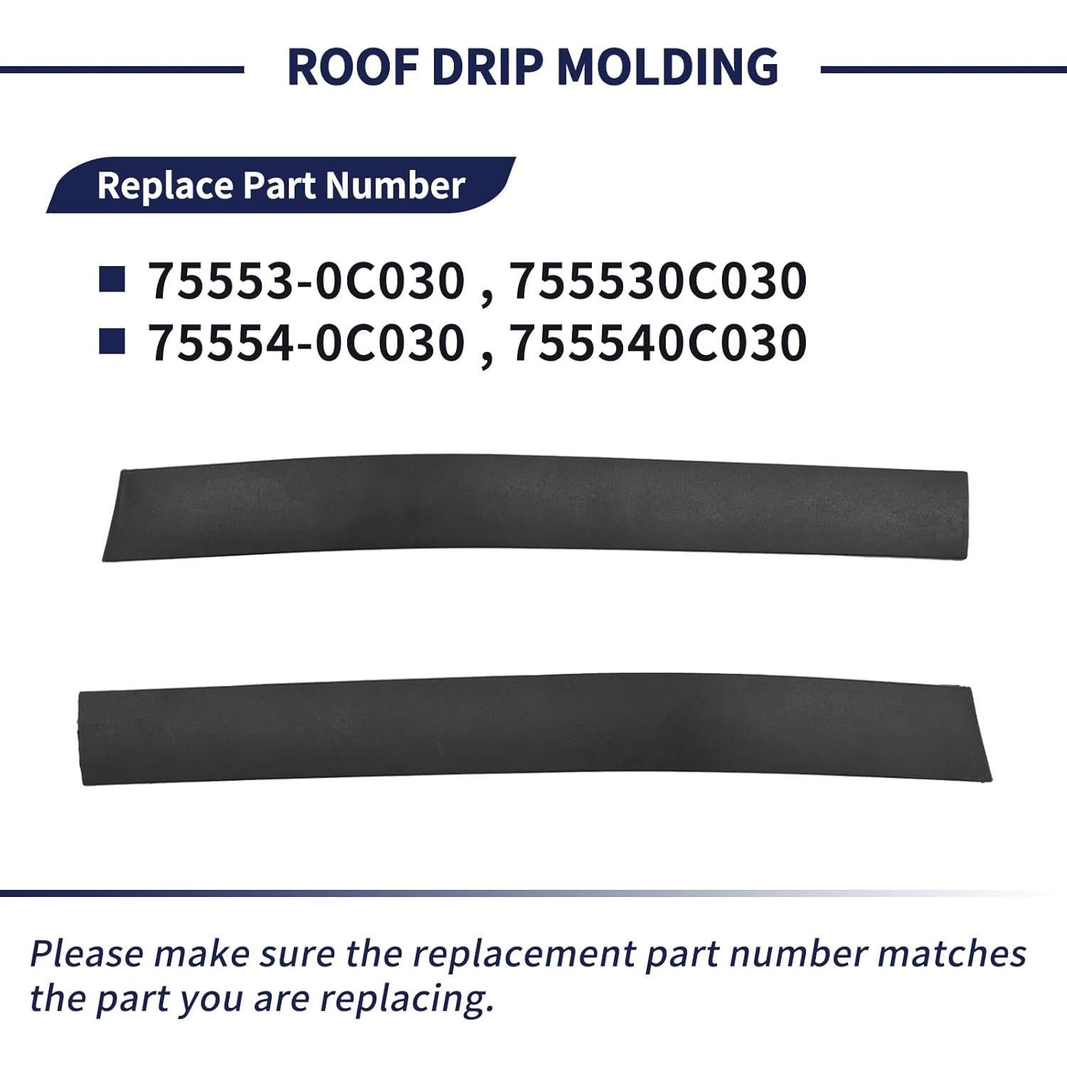 Moldura de Goteo de Techo Toyota Tundra Crewmax 2007-2021