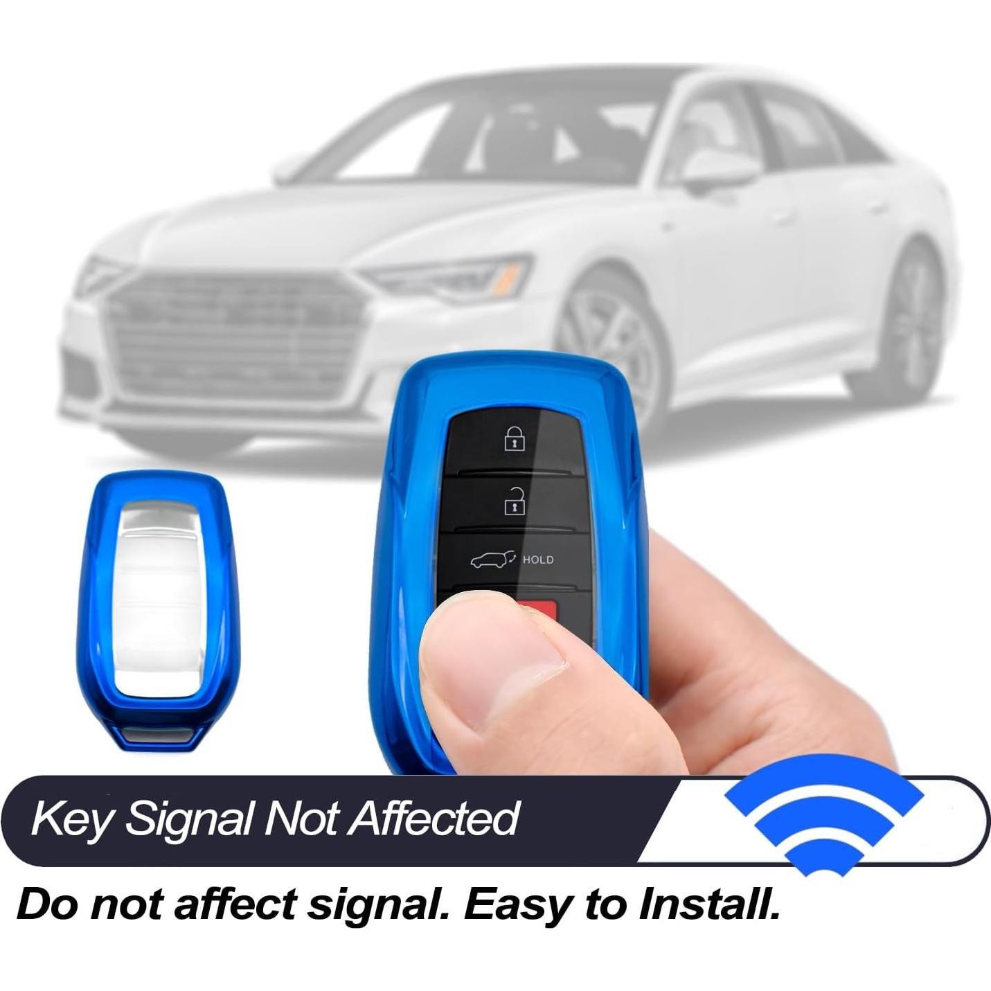 Funda de Llave TPU Azul MECHCOS para Toyota 6 Botones